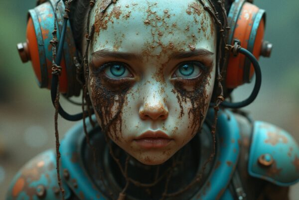 Rusty Cyborg in Forest