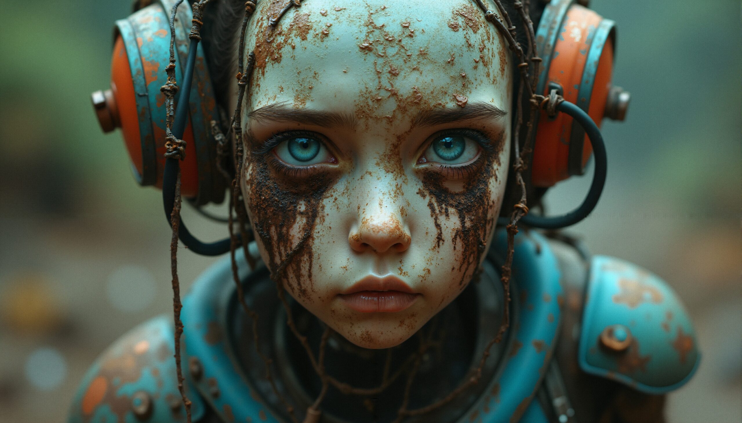 Rusty Cyborg in Forest