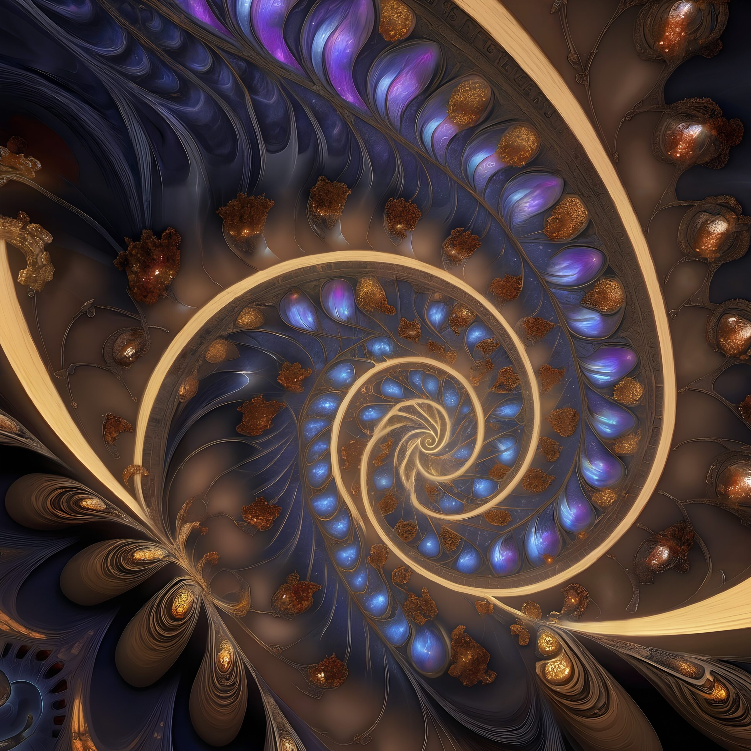 Fractal Spirals in Vivid Colors