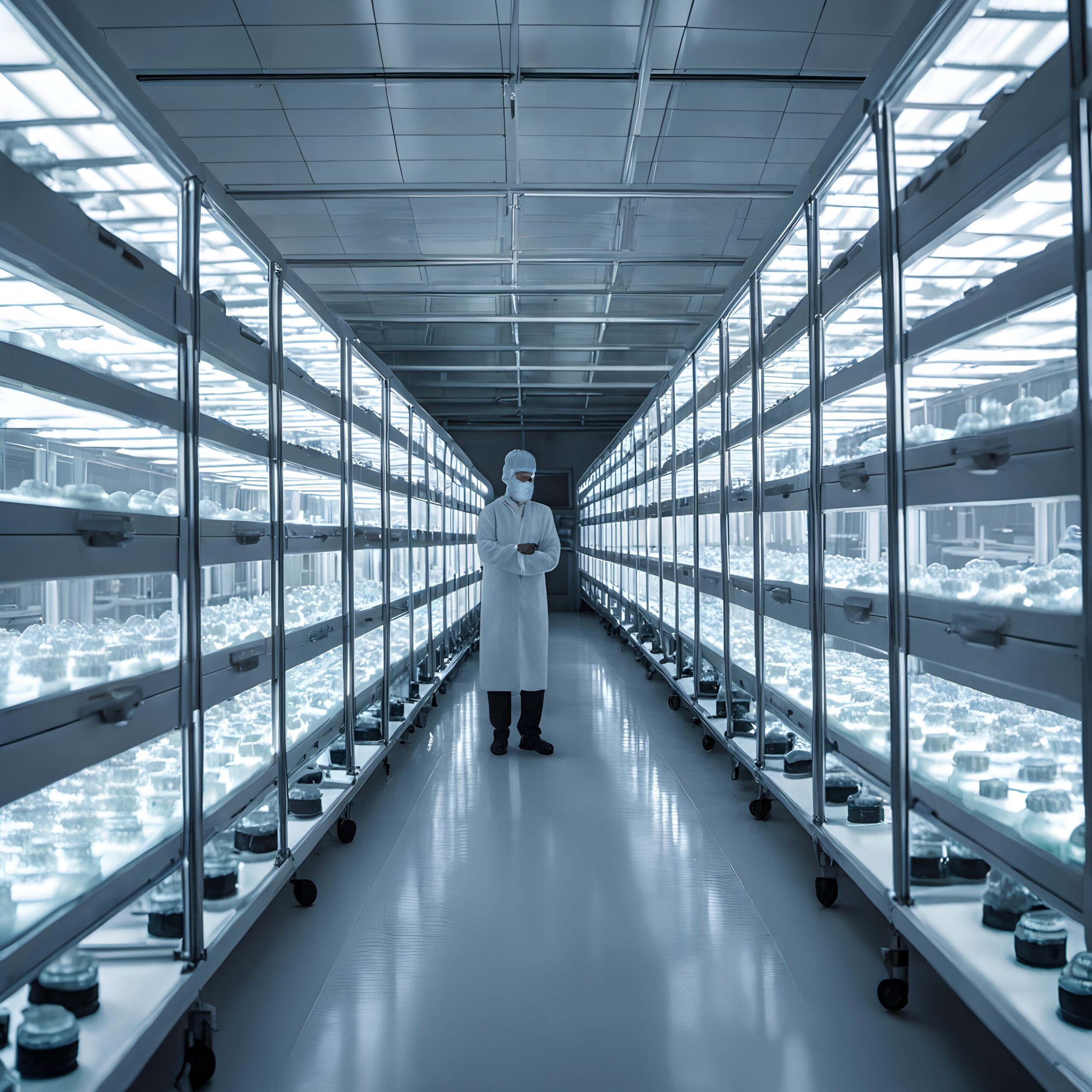 Futuristic Laboratory with Scientist