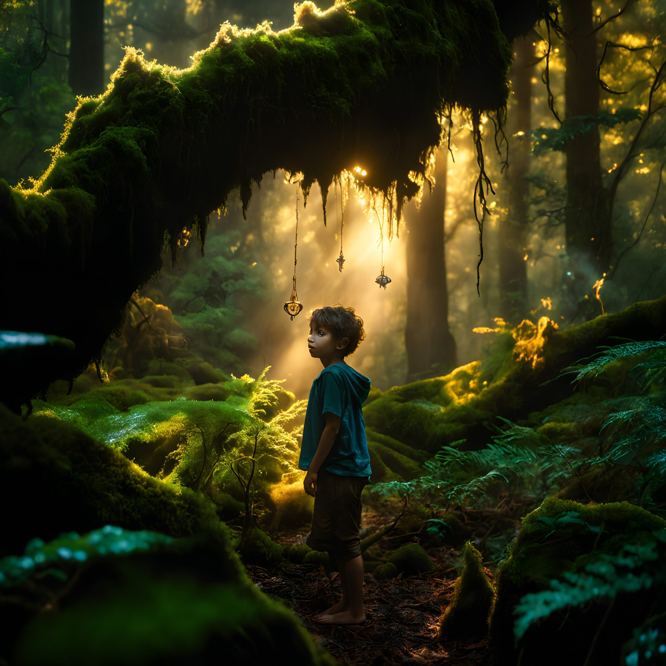 Mystical Encounter in Enchanted Forest