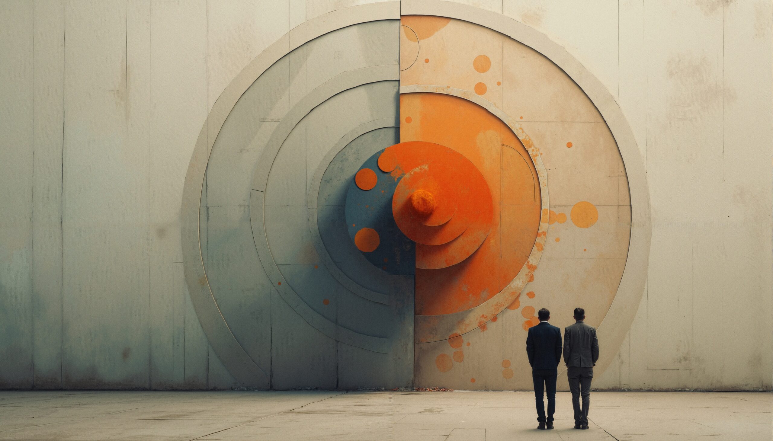 Art Installation of Juxtaposed Circles