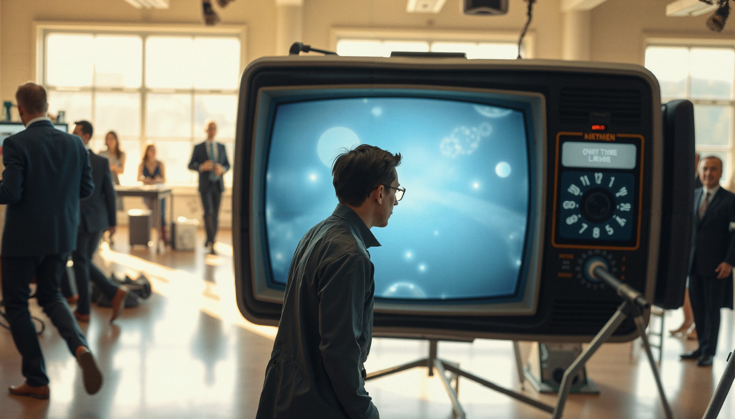 Retro Television in Modern Office