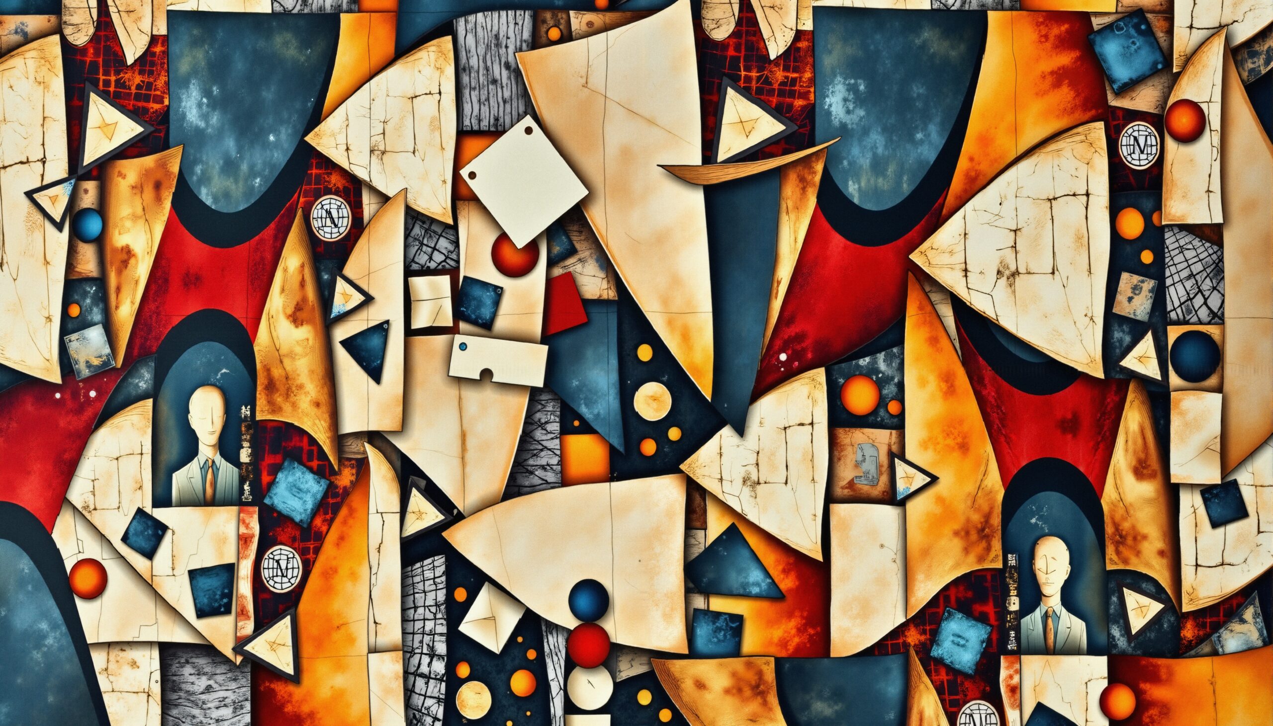 Colorful Geometric Abstract Composition