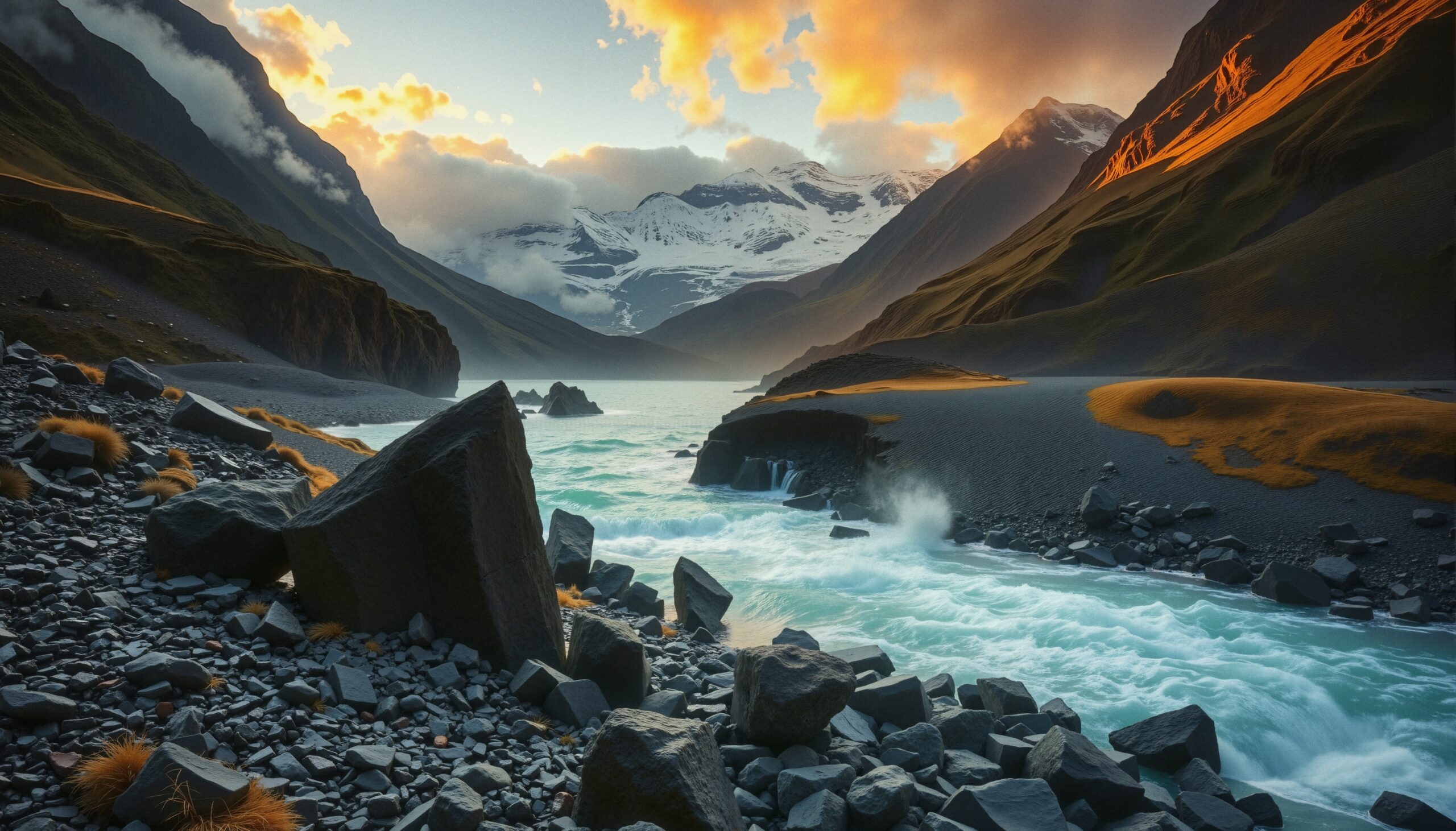 Majestic Sunset Mountain Landscape