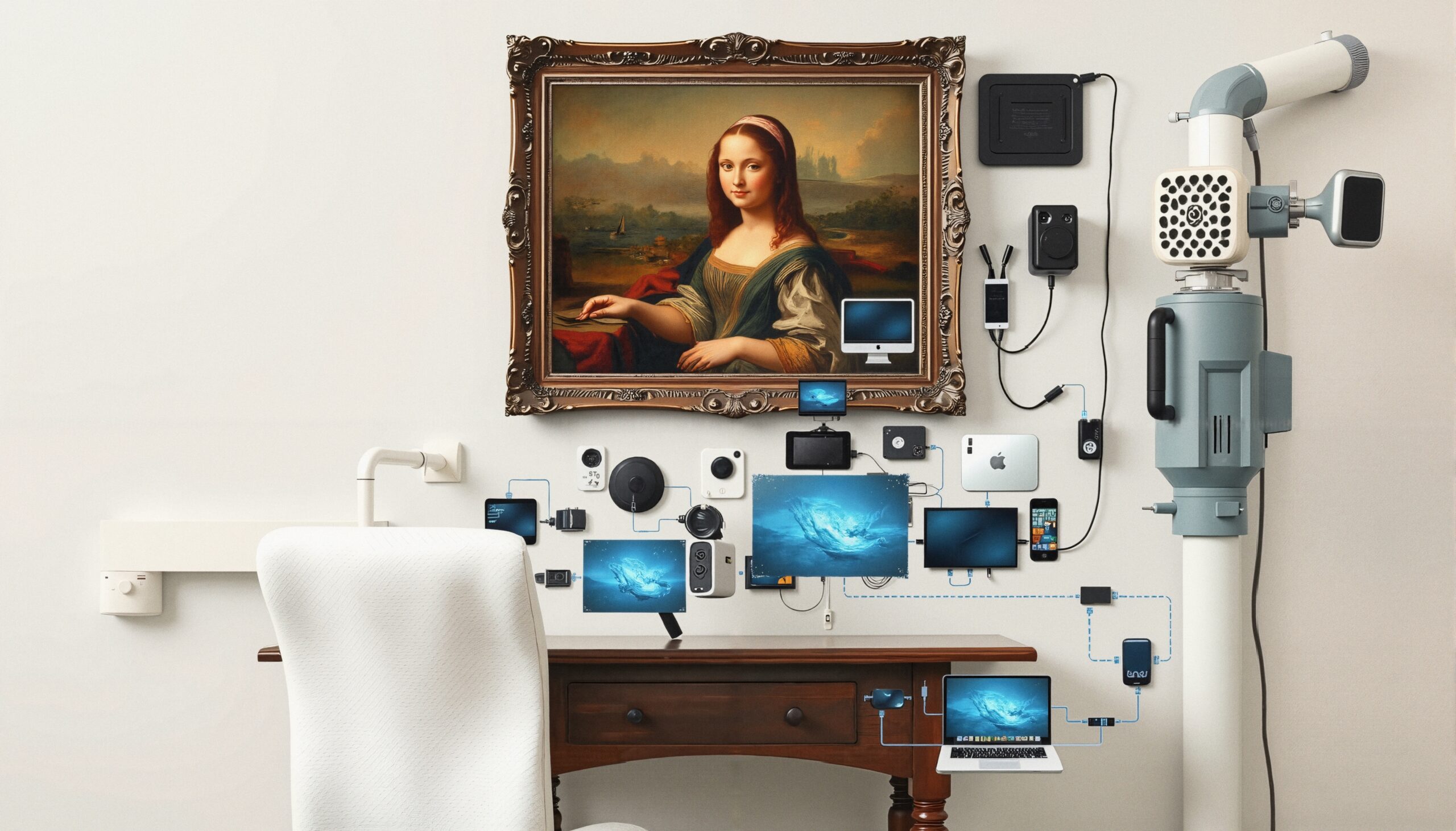 Futuristic Art and Technology Convergence