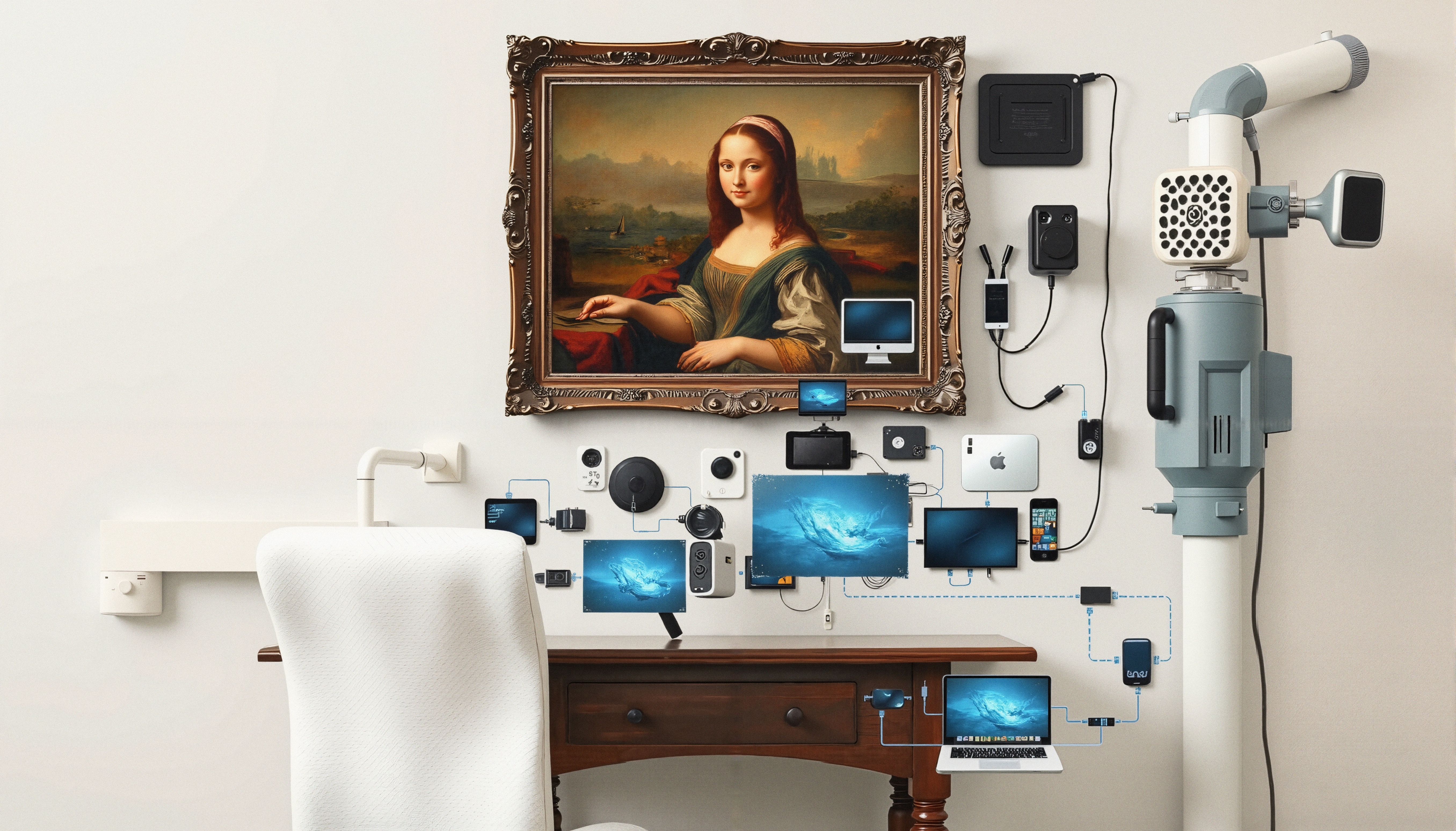 Futuristic Art and Technology Convergence