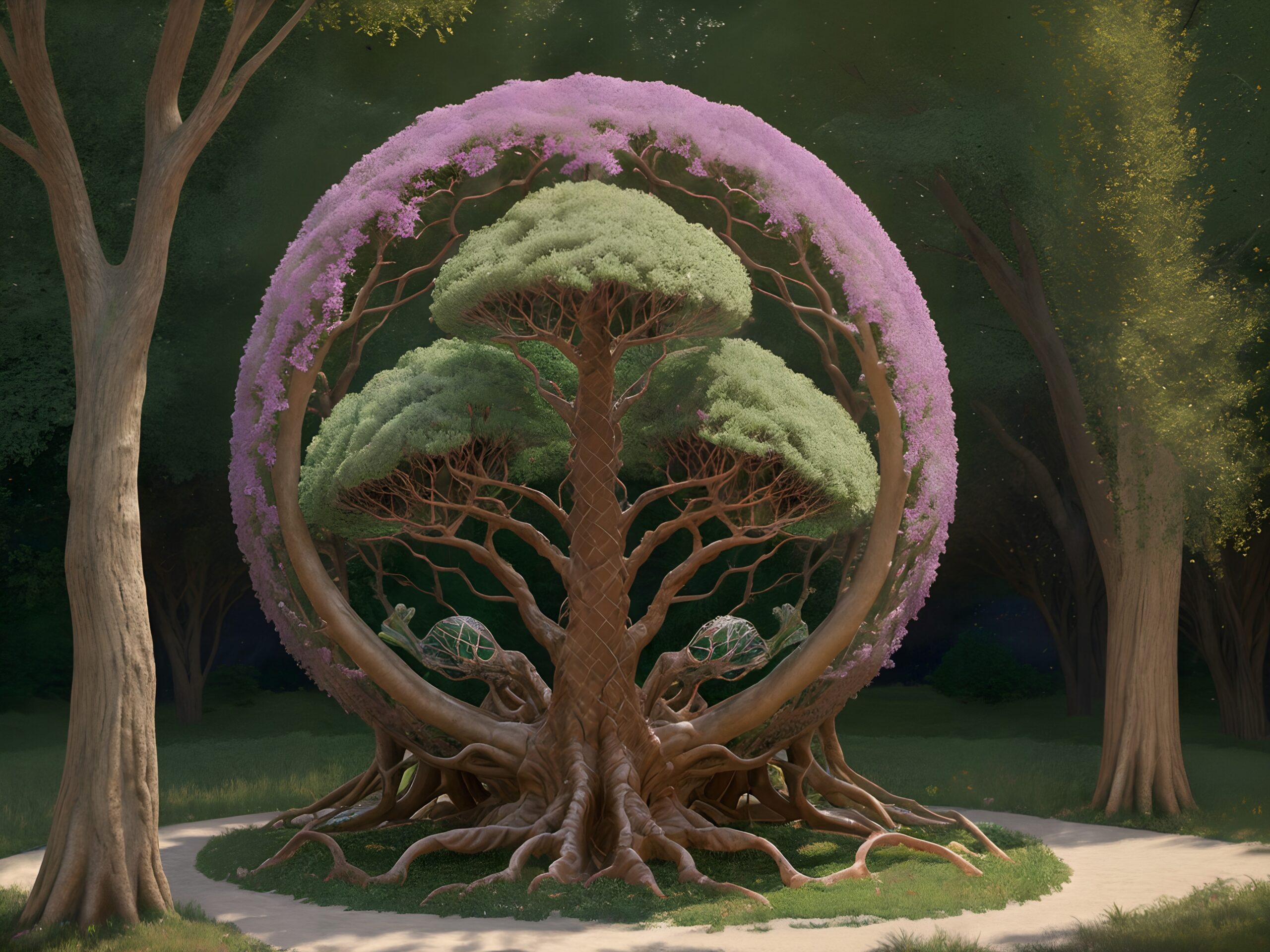 Enchanted Tree in Lush Forest