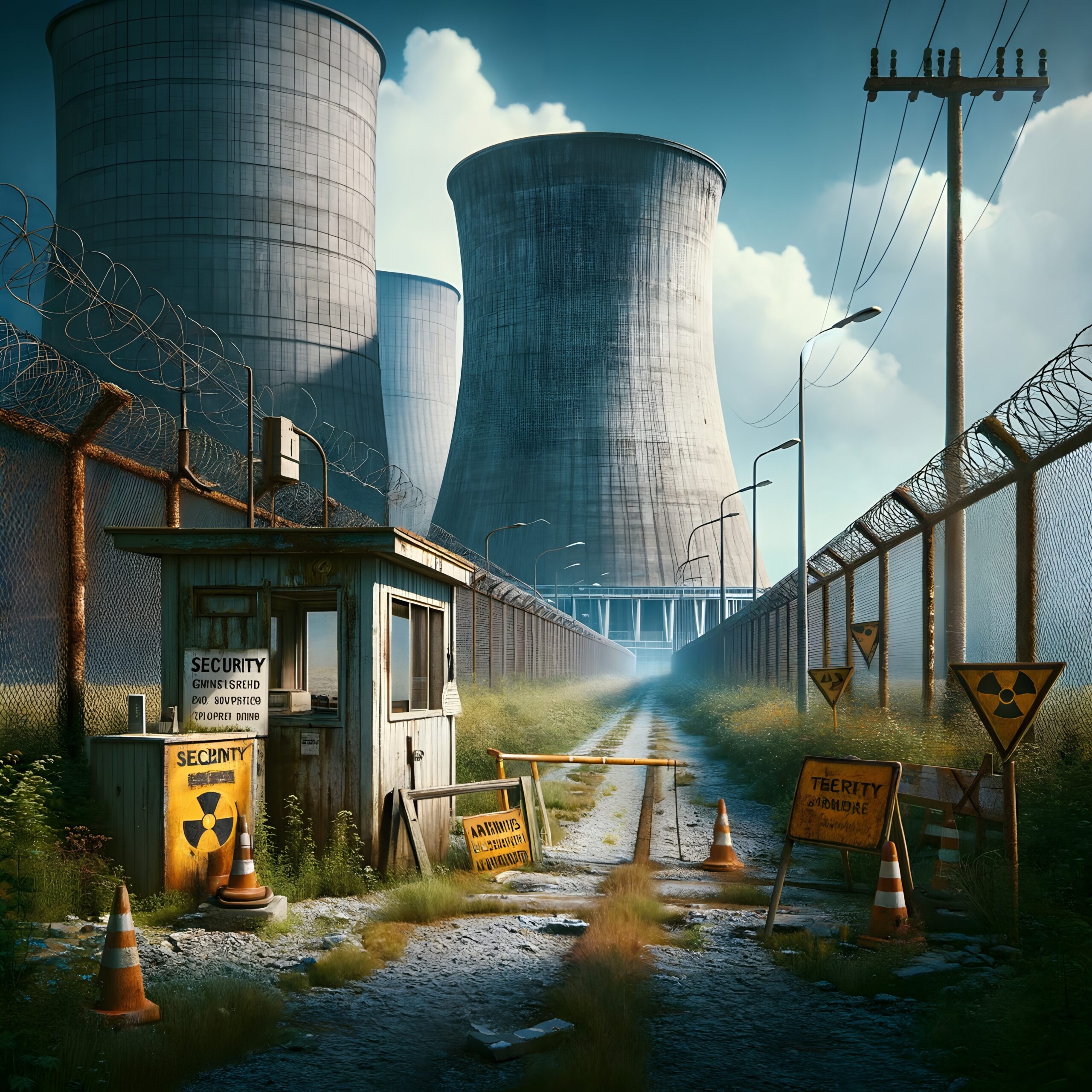 Abandoned Industrial Power Plant Scene