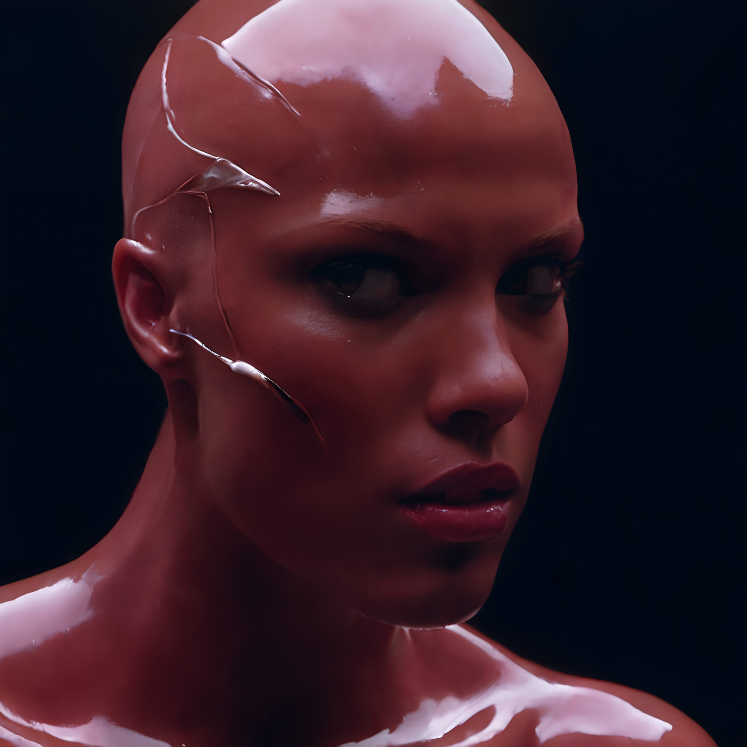 Fractured Elegance An Android’s Gaze into the Human Soul