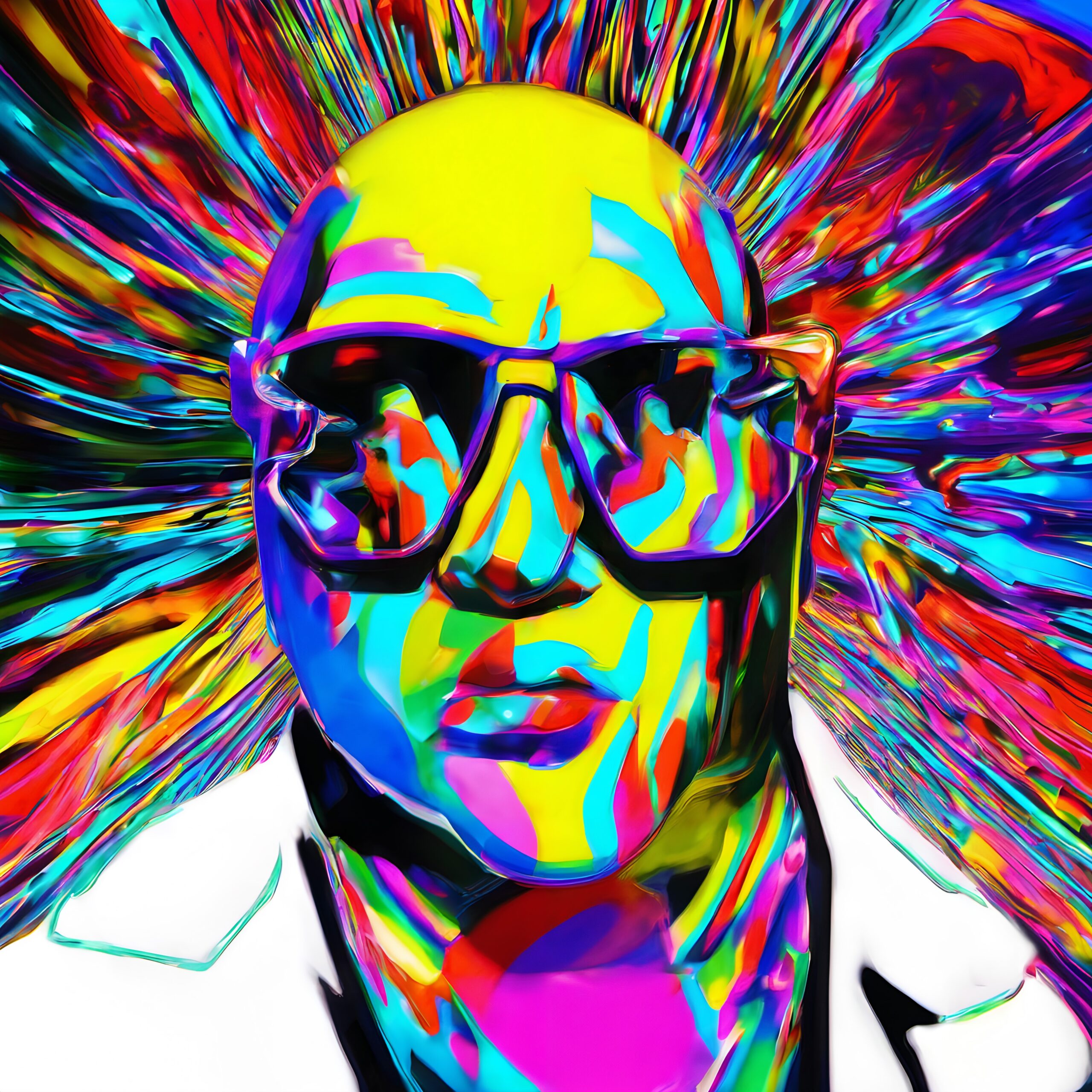 Psychedelic Pop Art Portrait Explosion