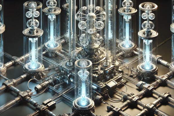 Futuristic High-Tech Cylindrical Network