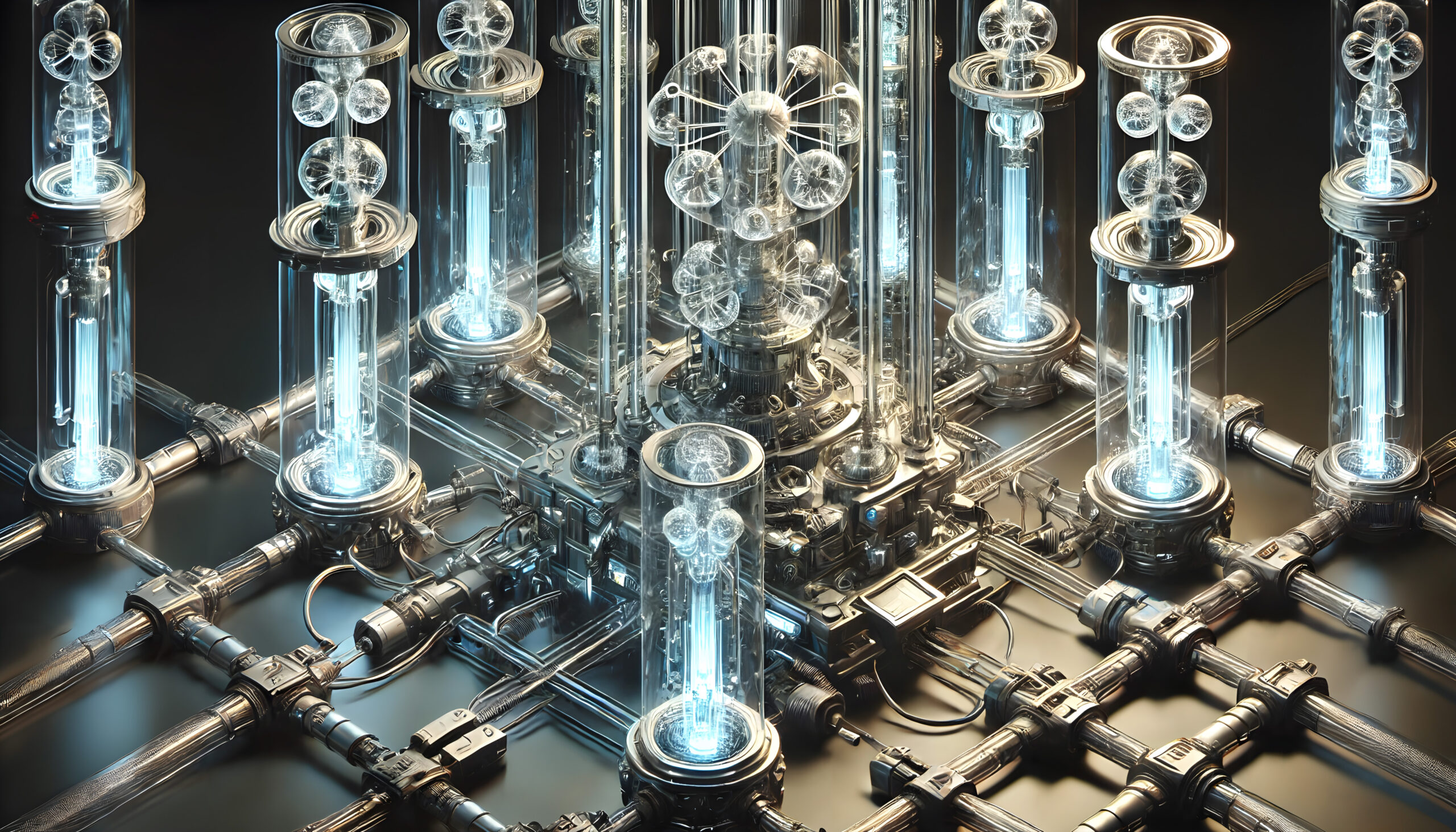 Futuristic High-Tech Cylindrical Network