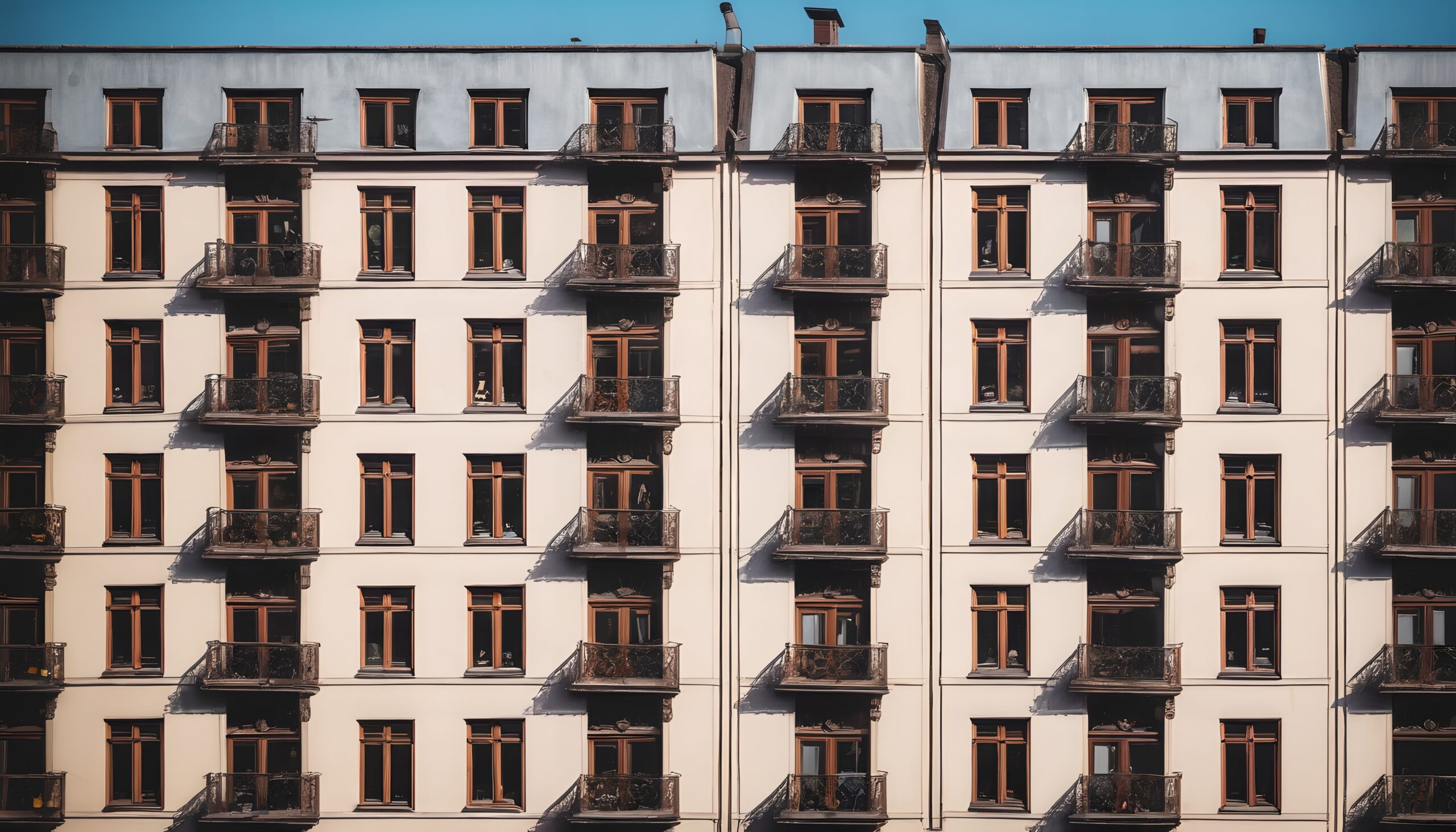 Symmetrical Urban Building Facade
