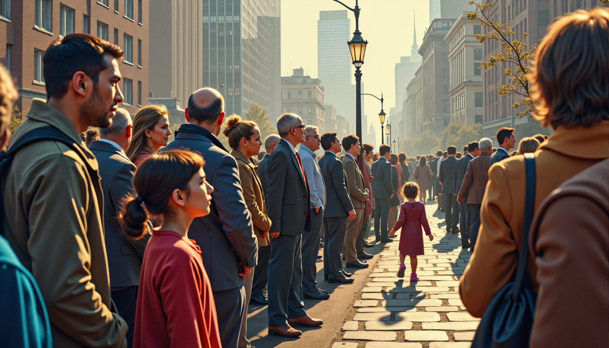 Child’s Journey in Urban Scene