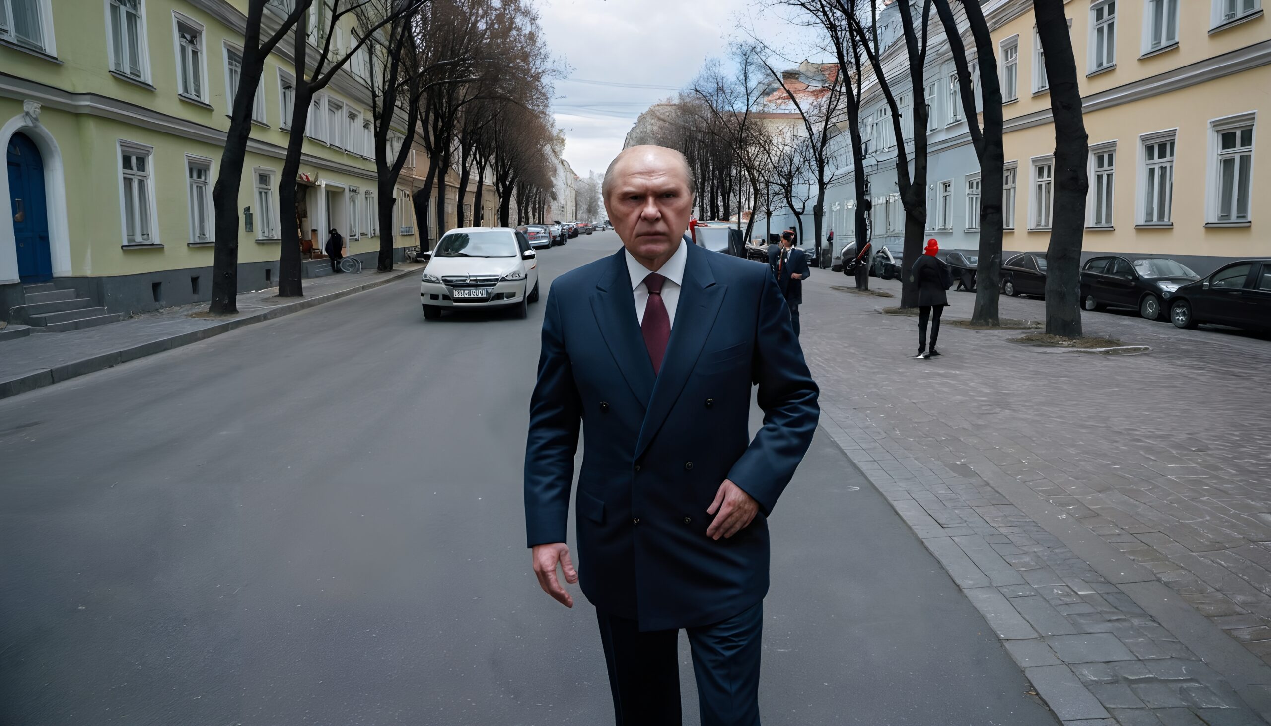 Confident Walk Along the Street