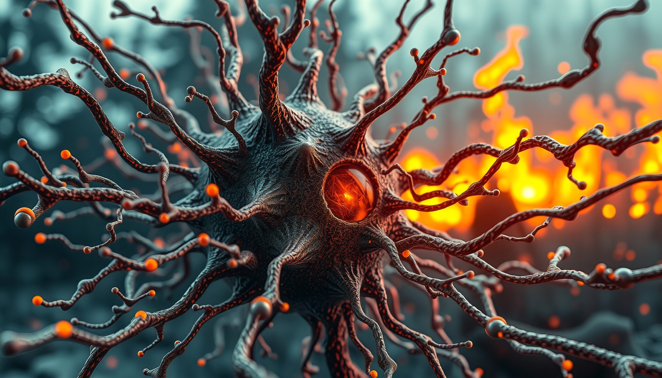 Fiery Network of Surreal Neuron