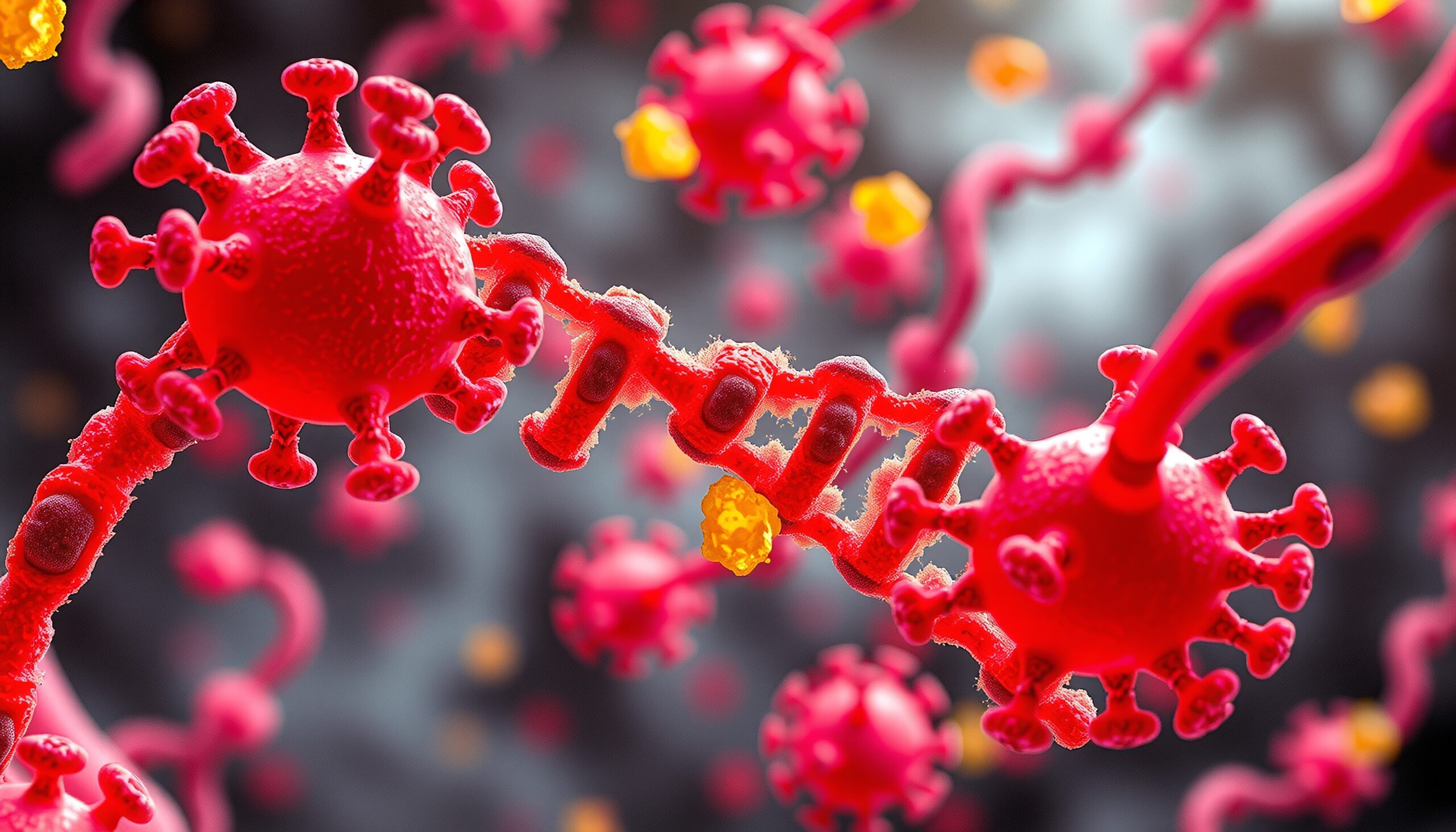 Viral Connection Microscopic Interaction
