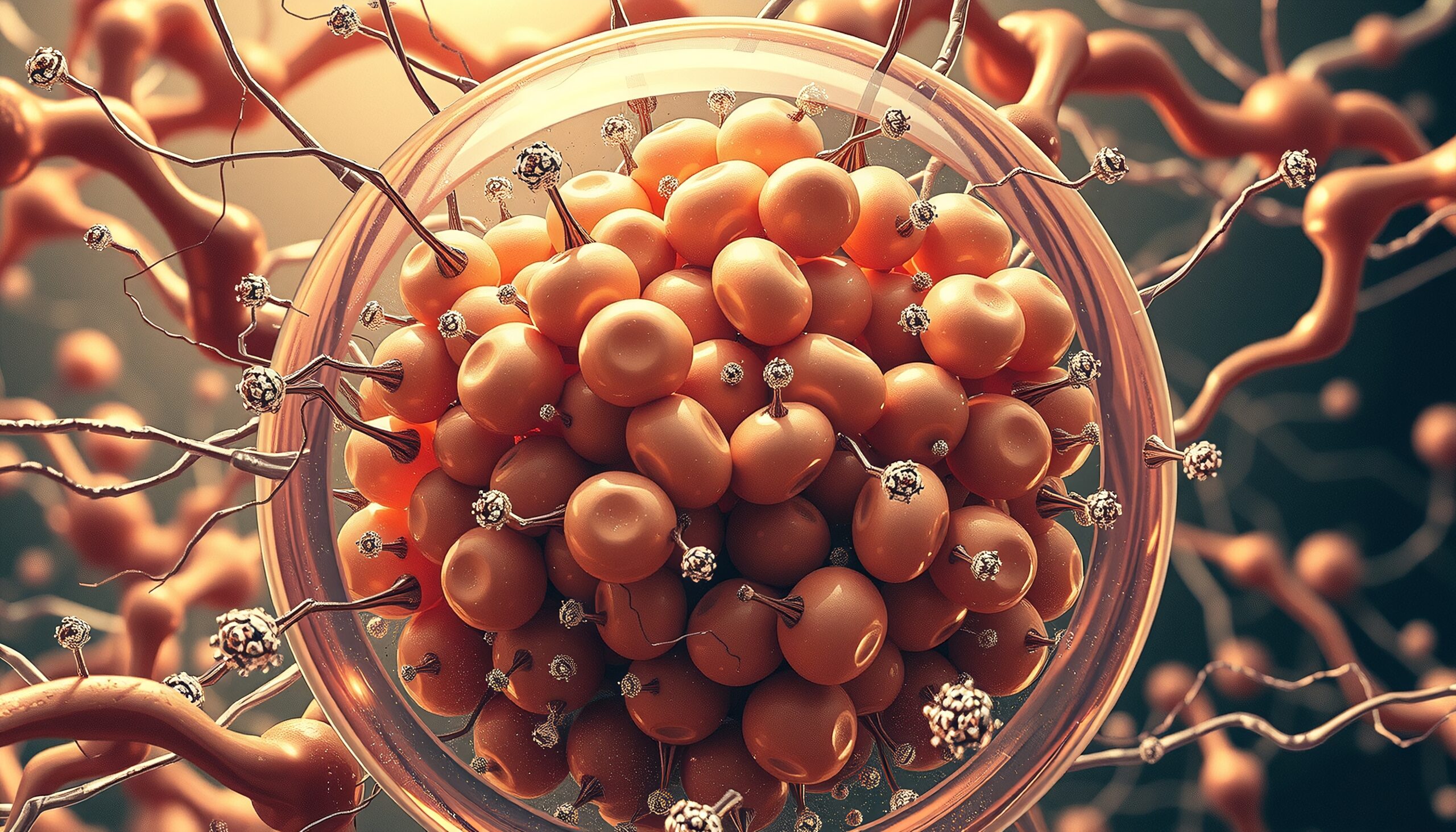 Intricate Cellular Structure Art