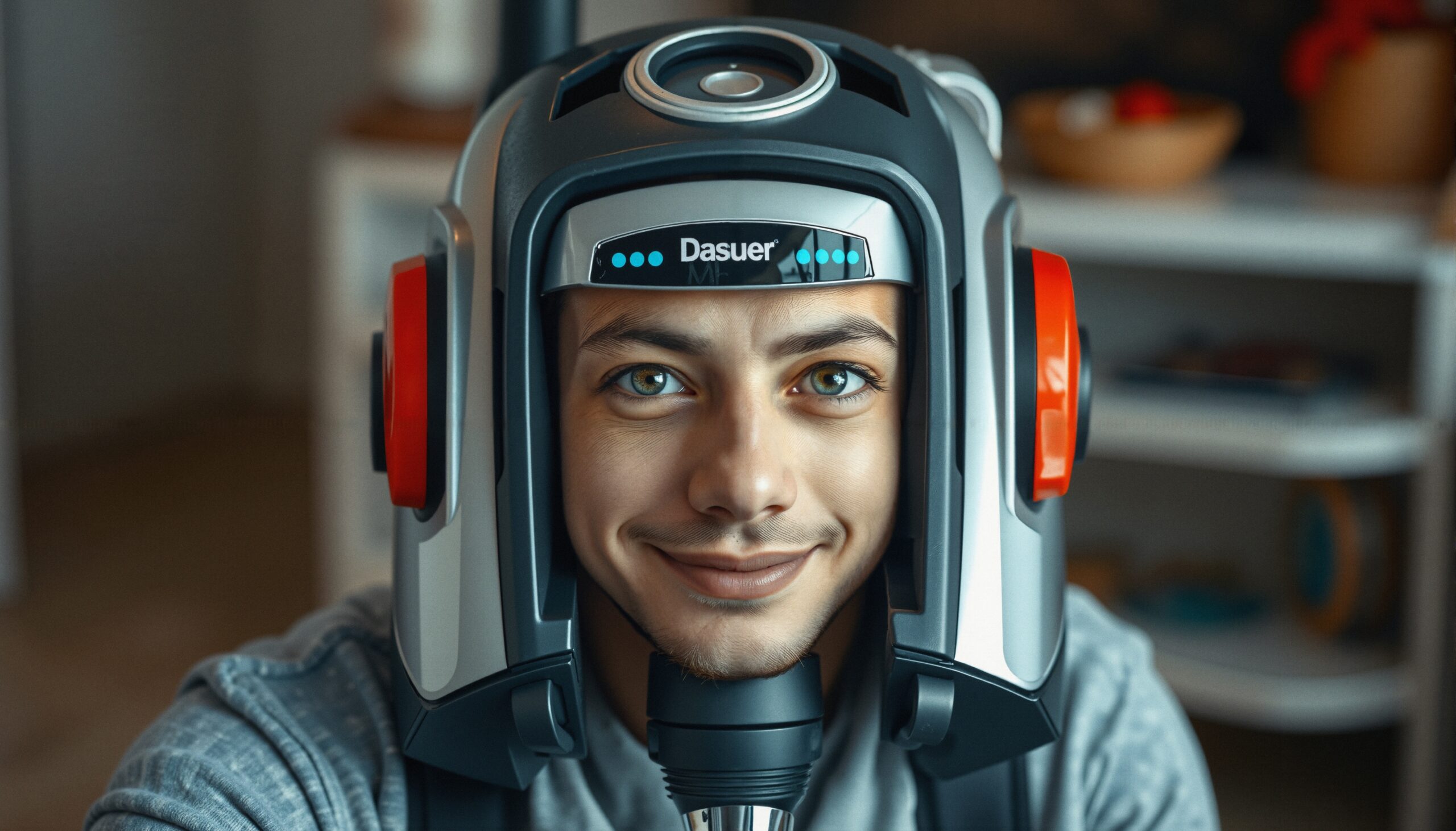 Futuristic Headset and Smile