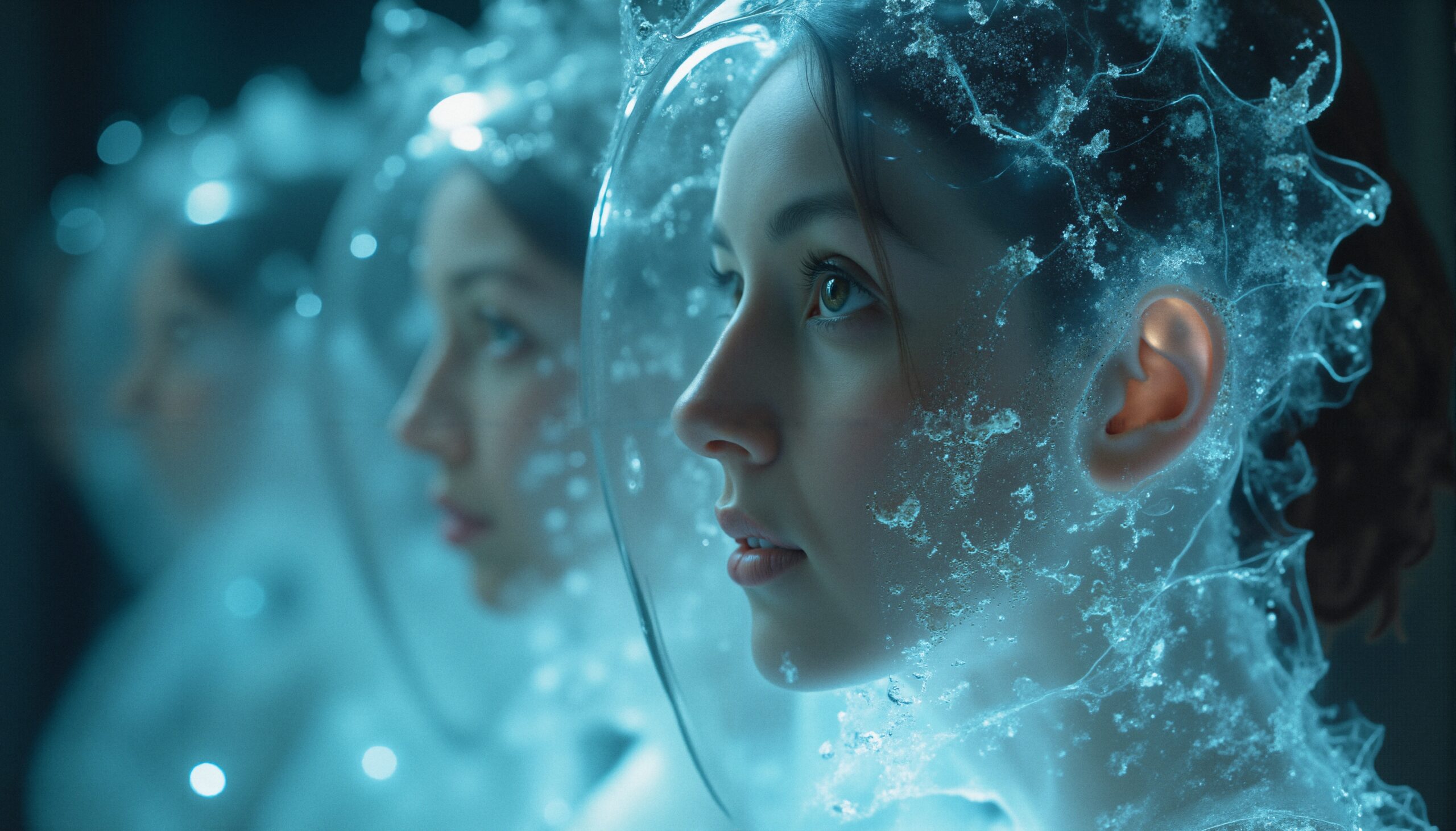Ethereal Women in Icy Headpieces