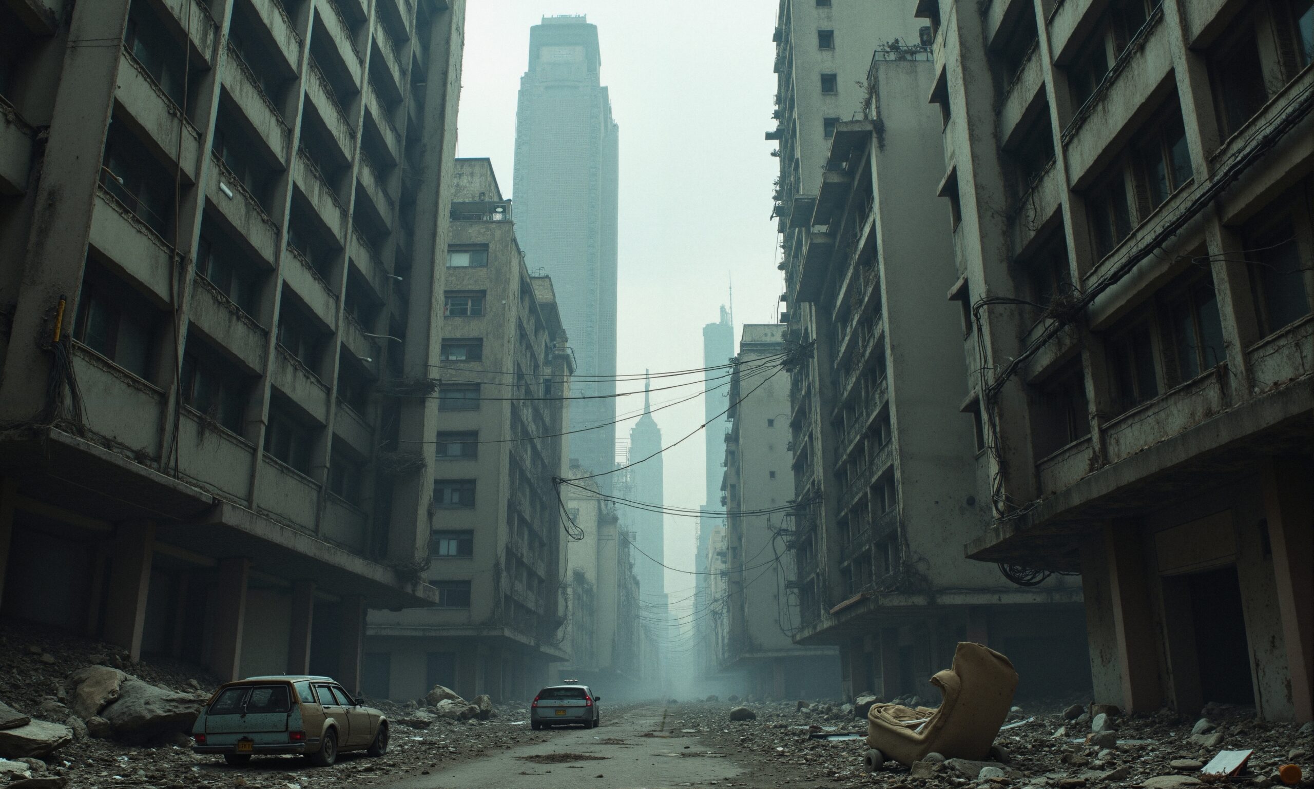 Abandoned City Street Scene