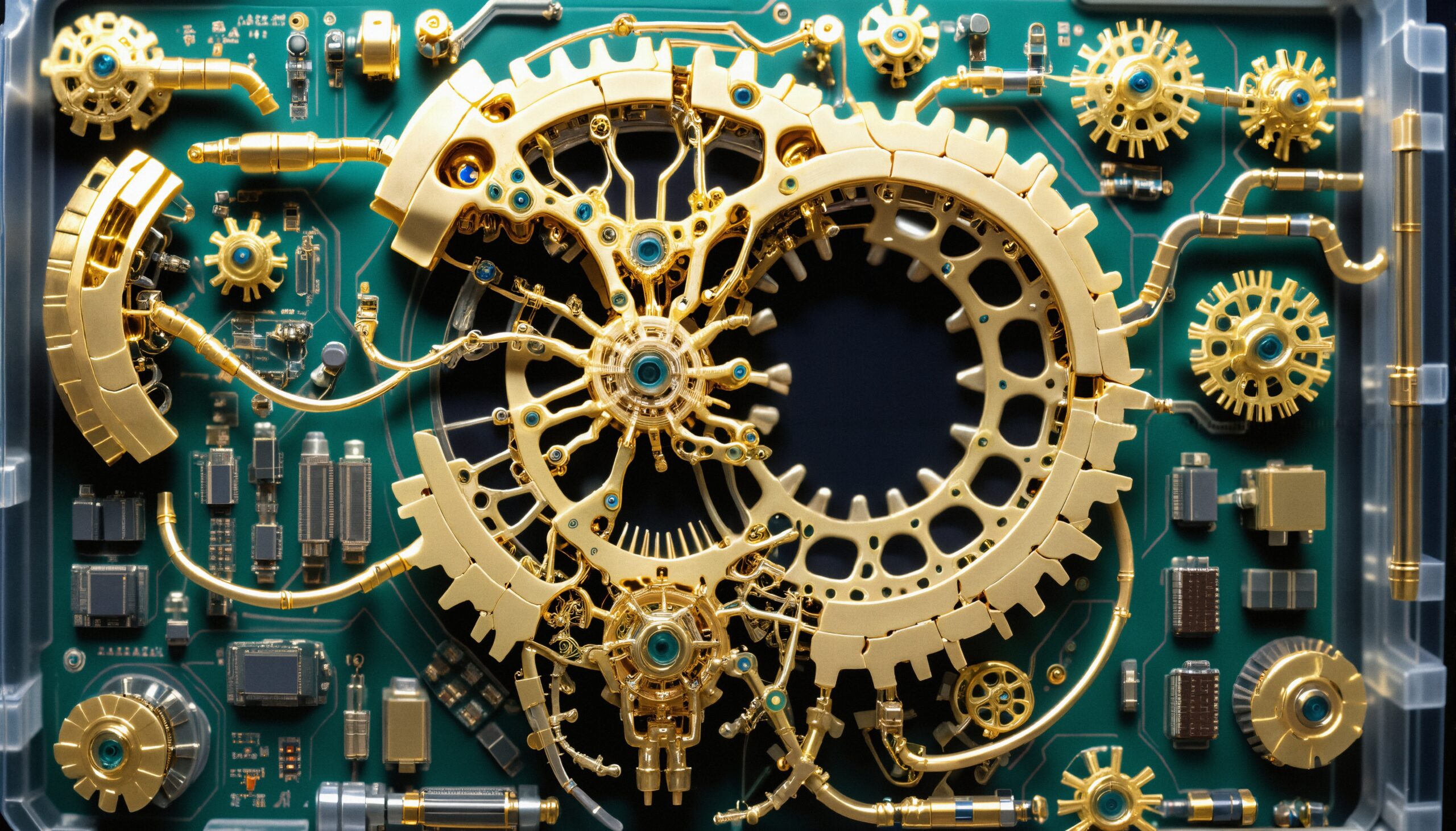 Intricate Clockwork Circuitry Design