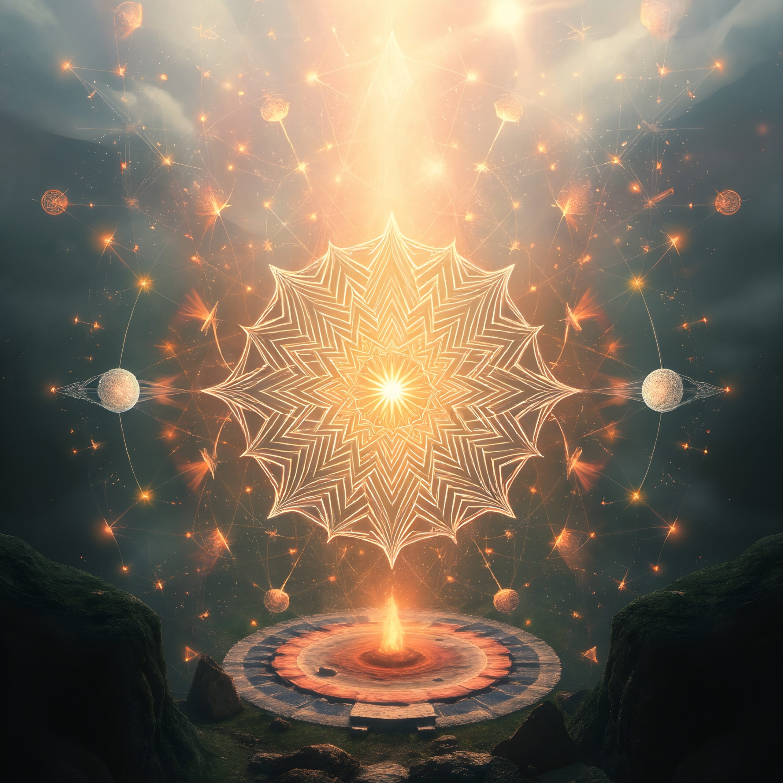 Mystical Cosmic Mandala Illumination