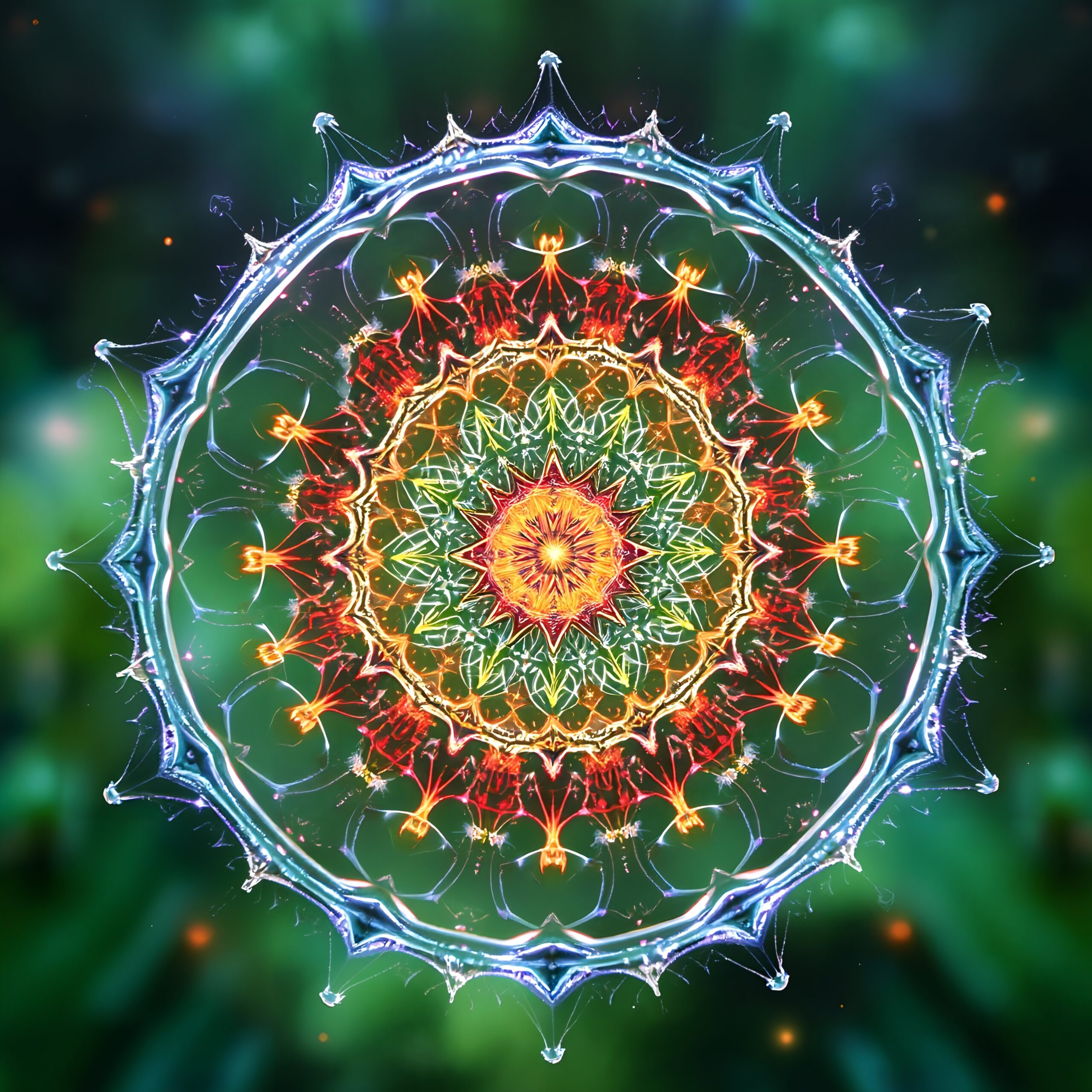 Vibrant Symmetrical Mandala Art