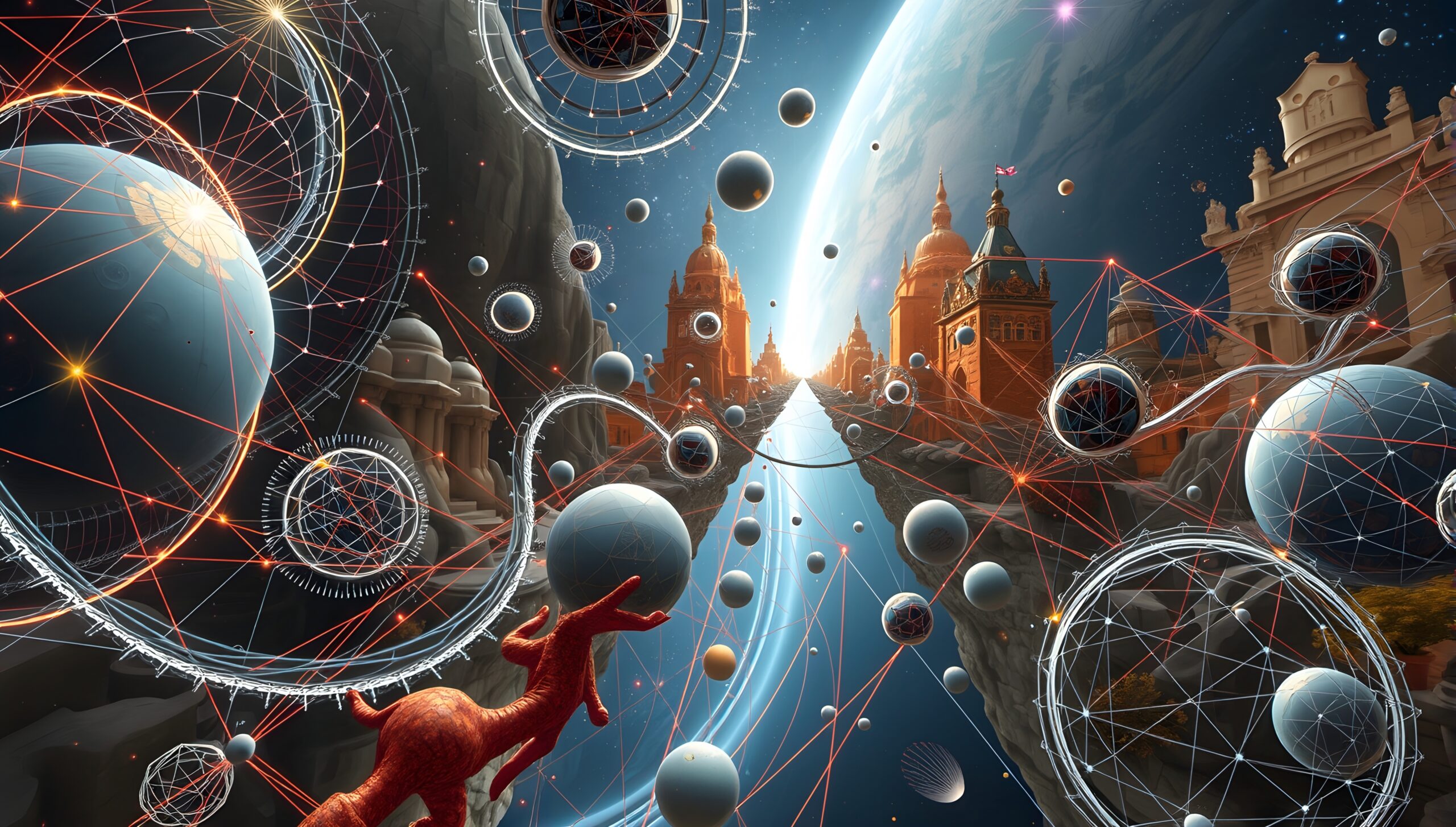 Surreal Symbiosis of Space and Earth