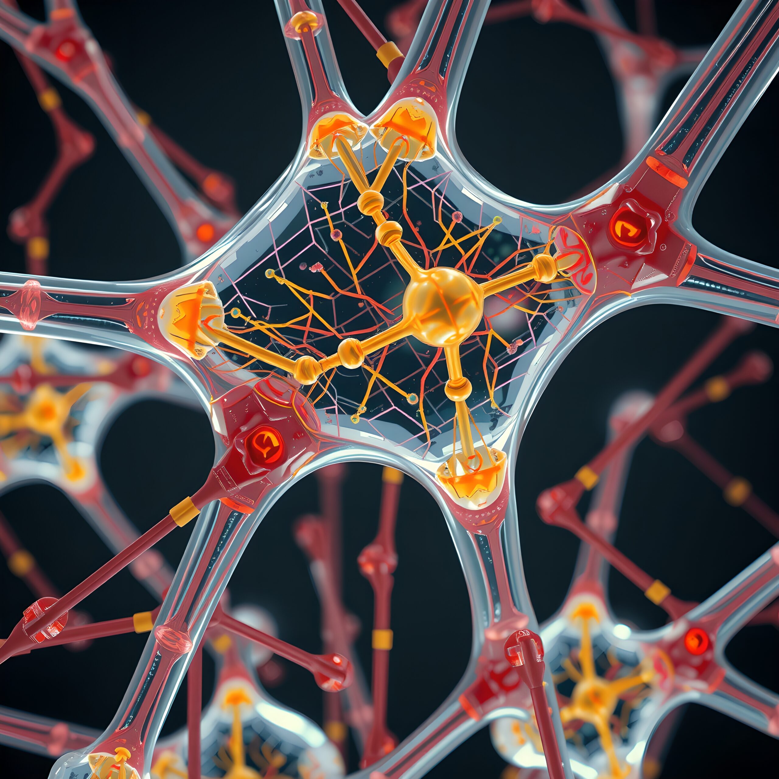 Futuristic Neural Network Visualization