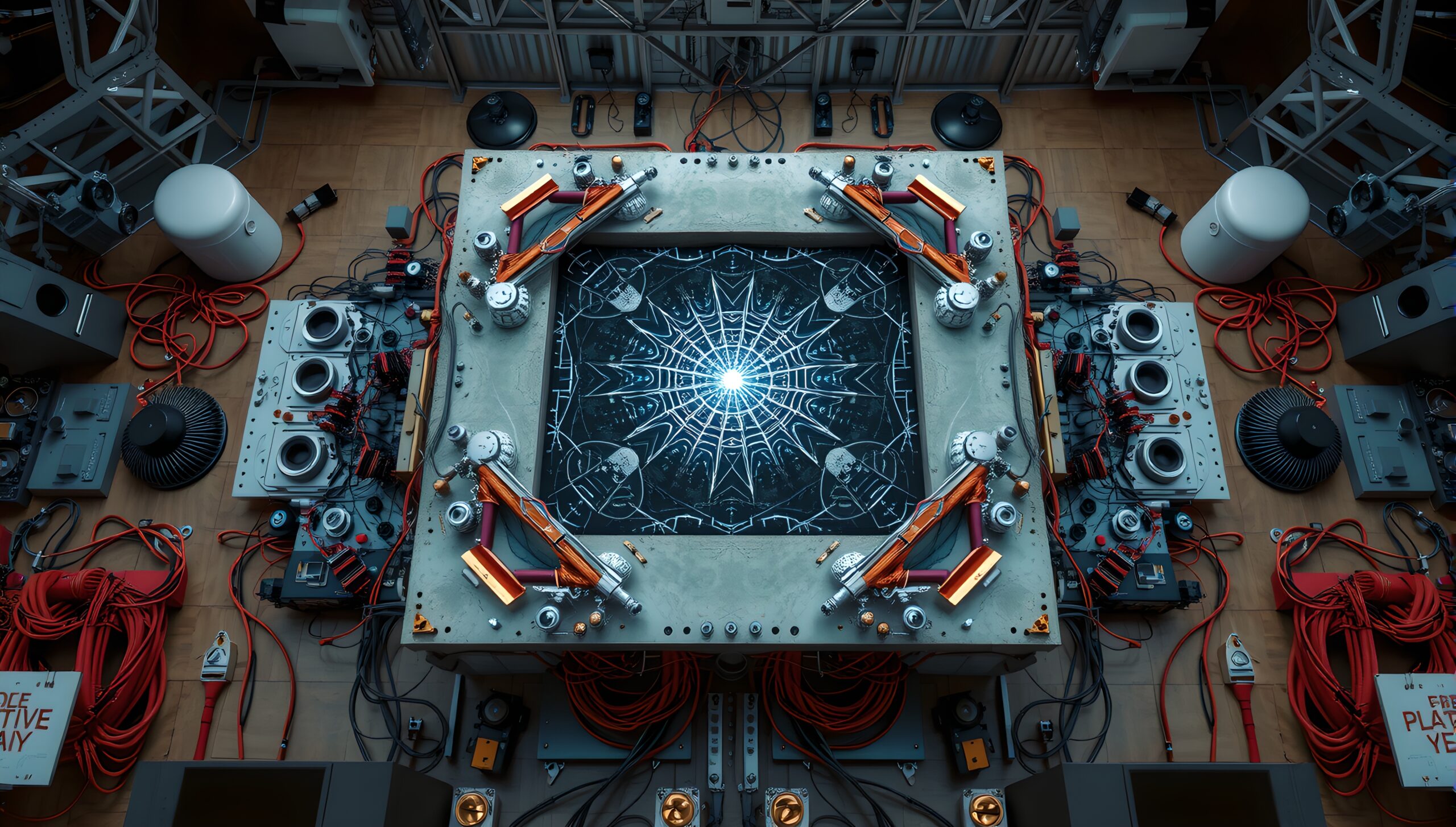 Futuristic High-Tech Experimental Setup