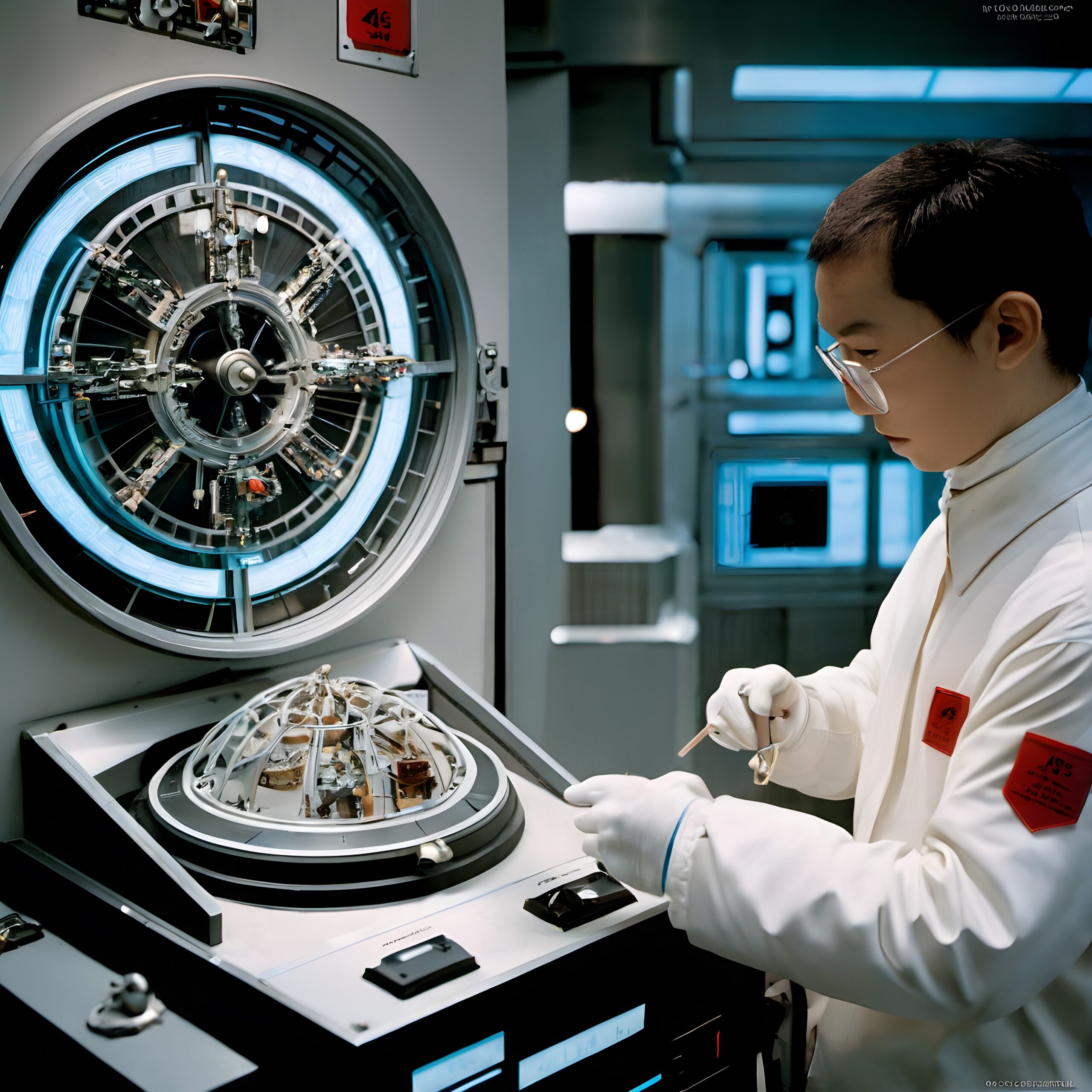 High-Tech Laboratory Research Scene