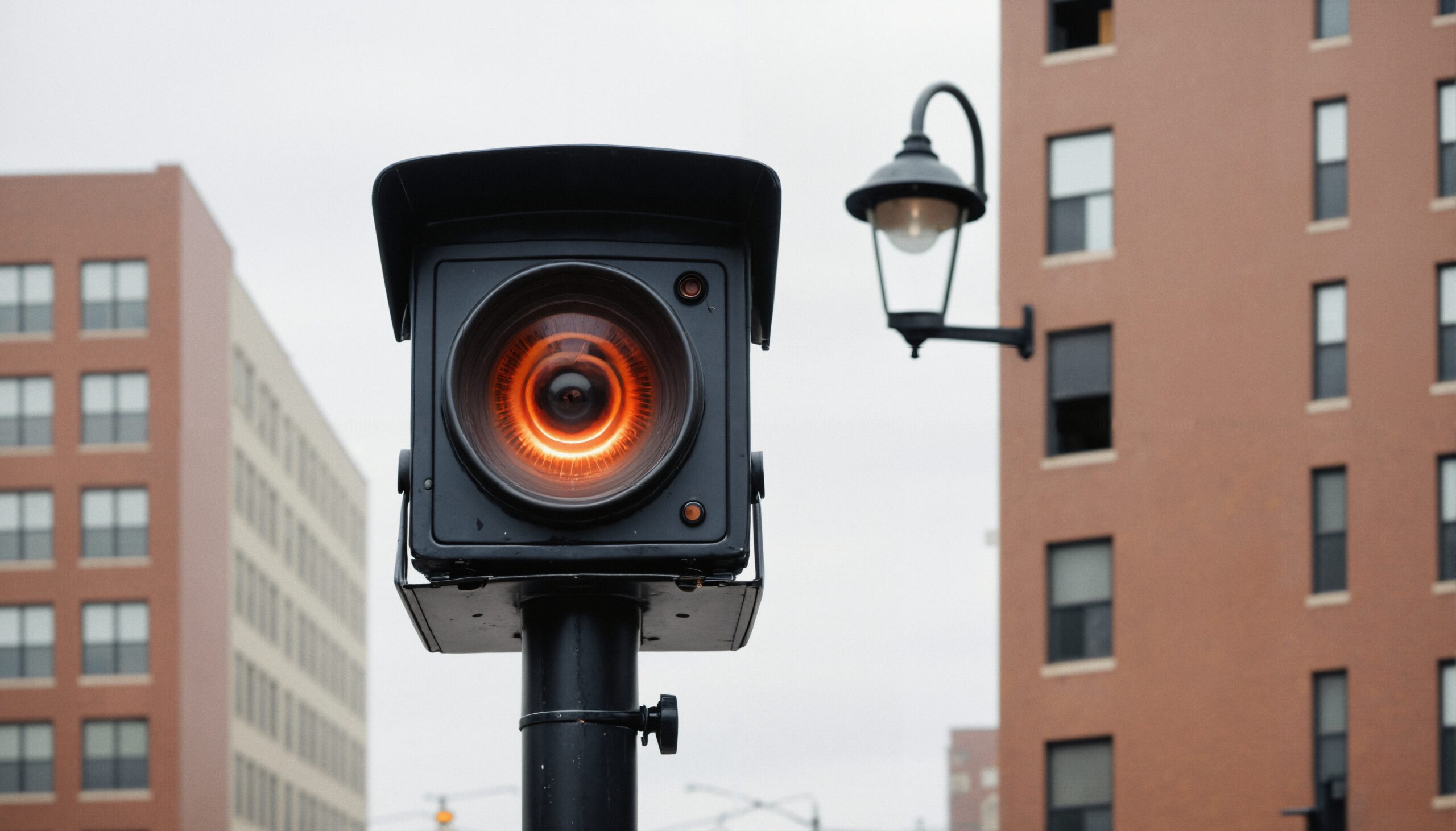 Unique Urban Traffic Light Scene