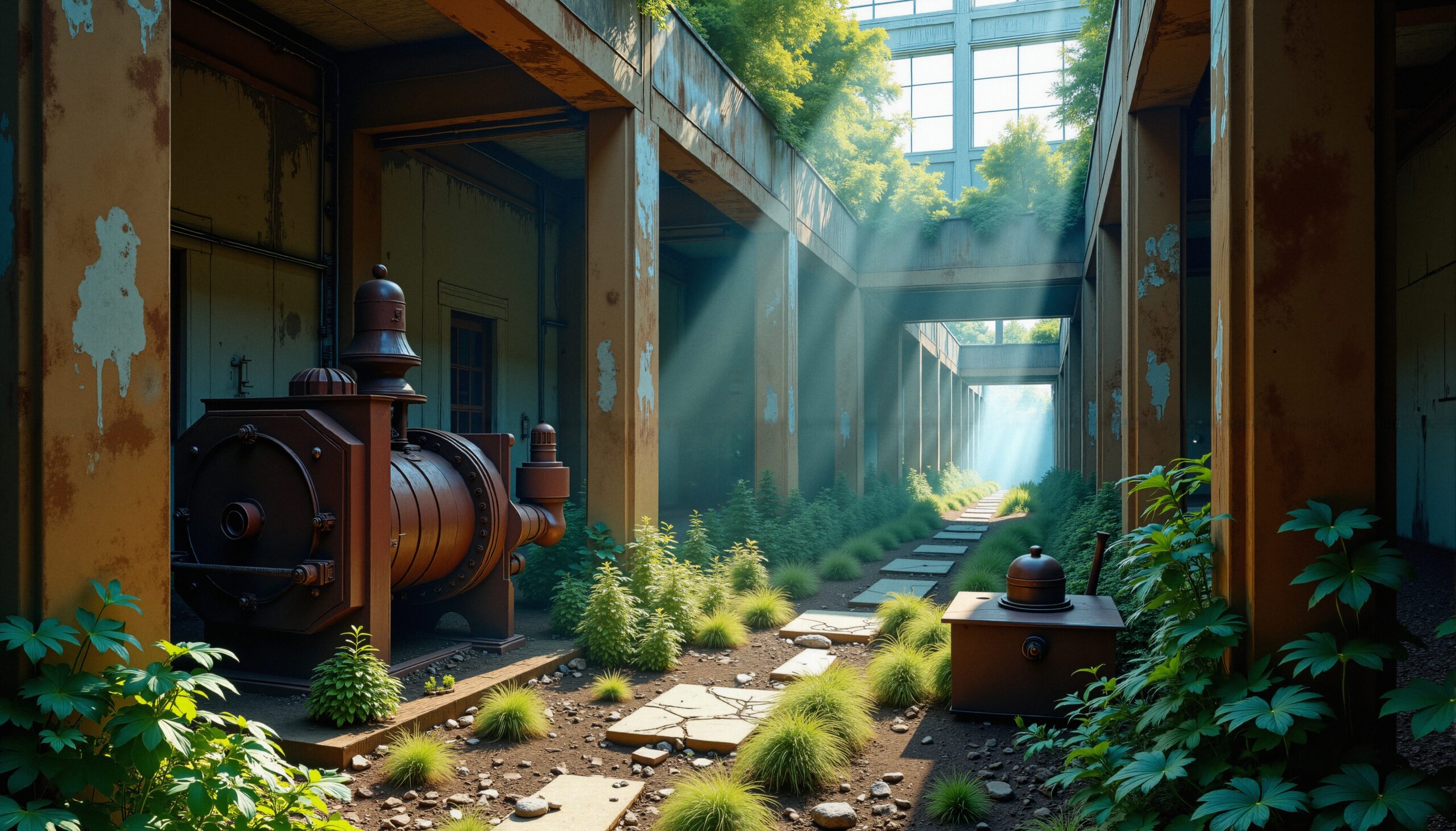 Nature Reclaims Abandoned Industrial Space