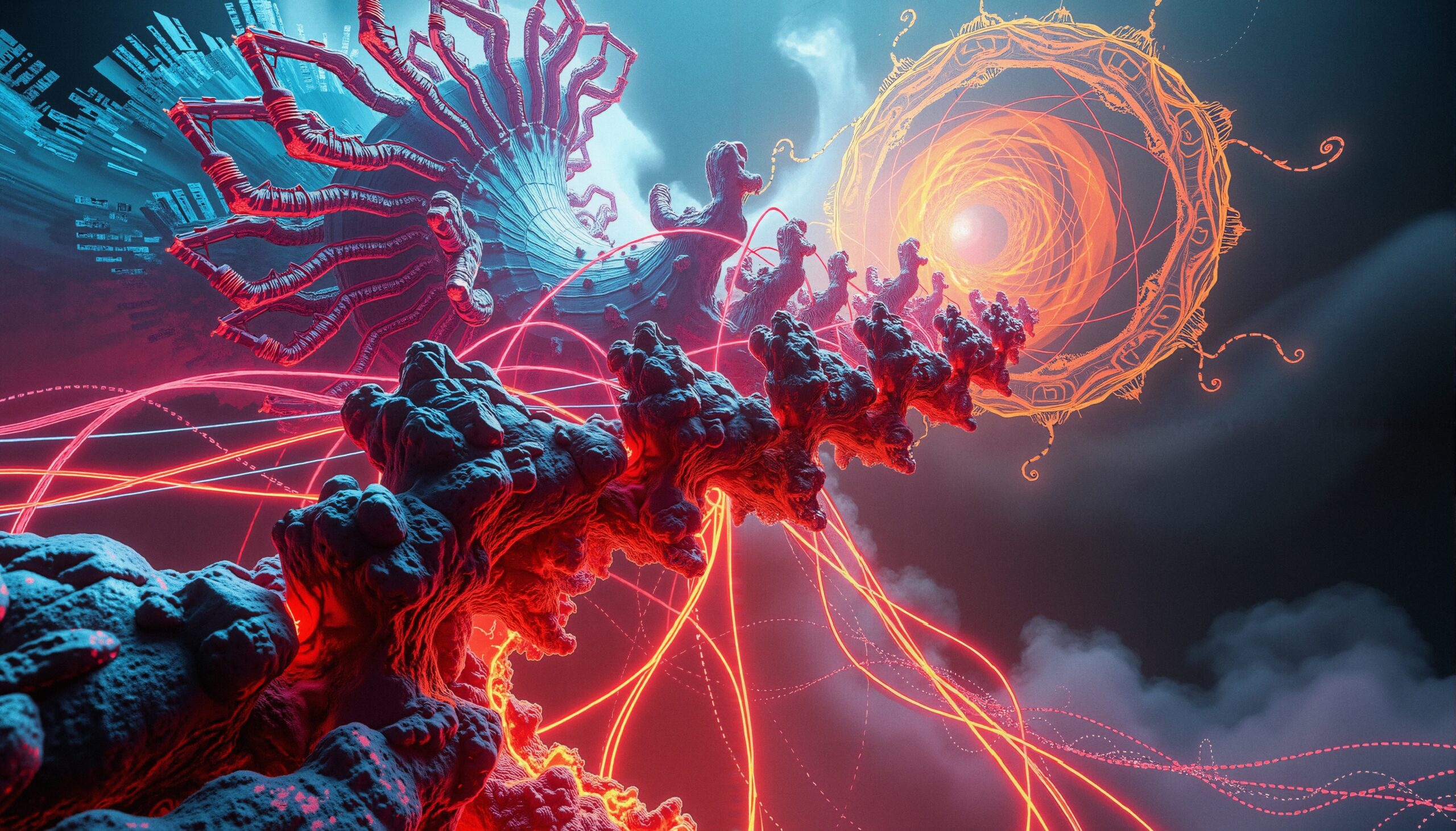 Vivid Abstract Sci-fi Landscape