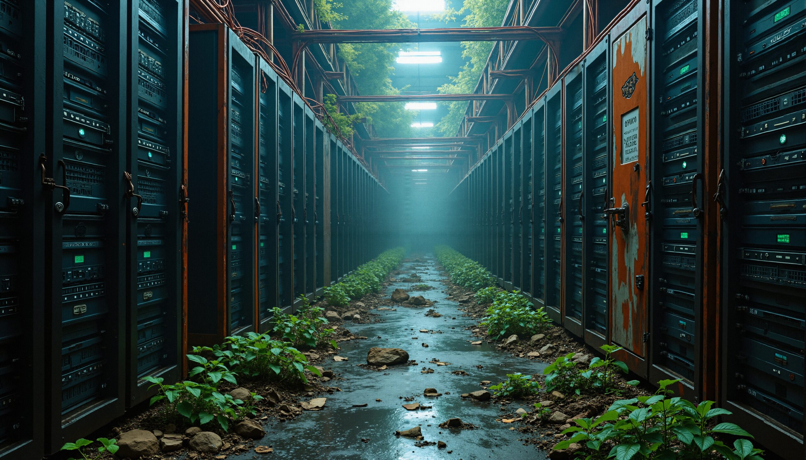 Nature Reclaims Digital Ruins