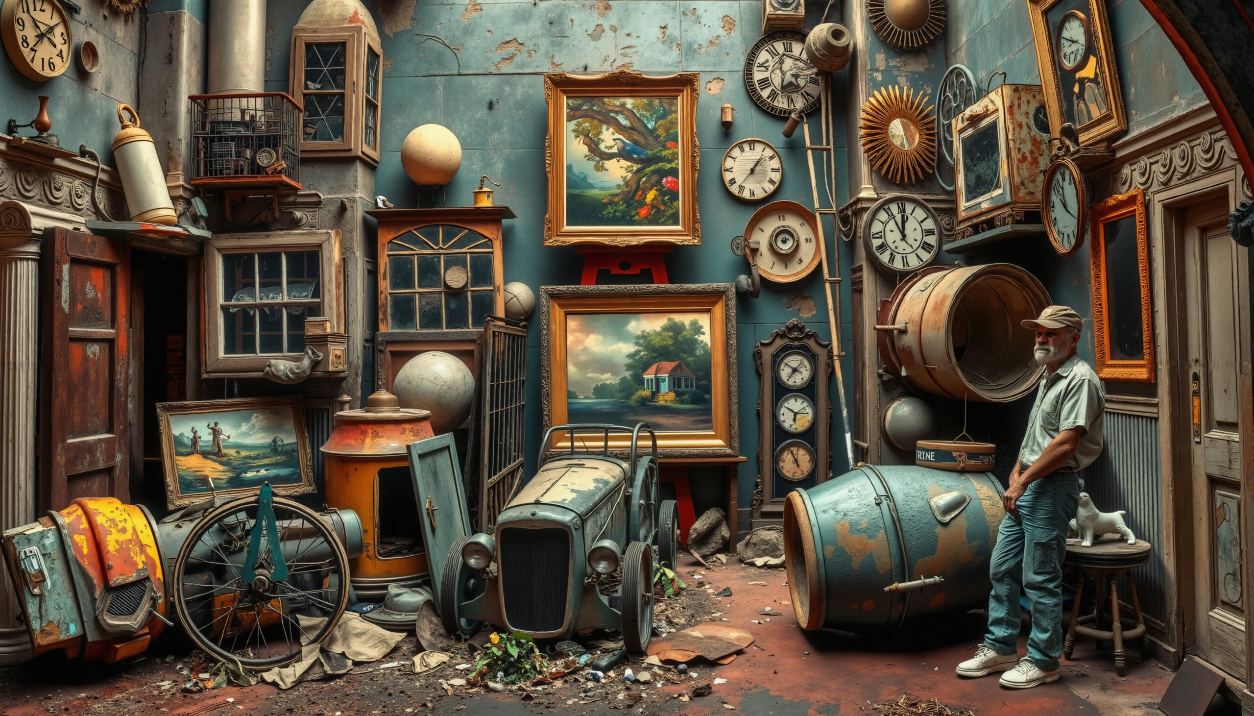 Vintage Antiques in Eclectic Harmony