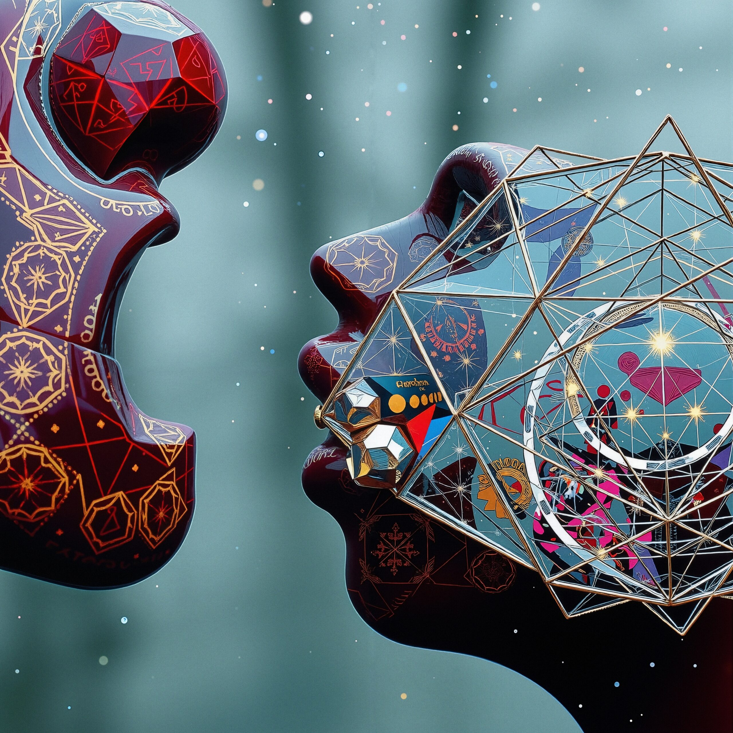 Cosmic Faces in Geometric Harmony