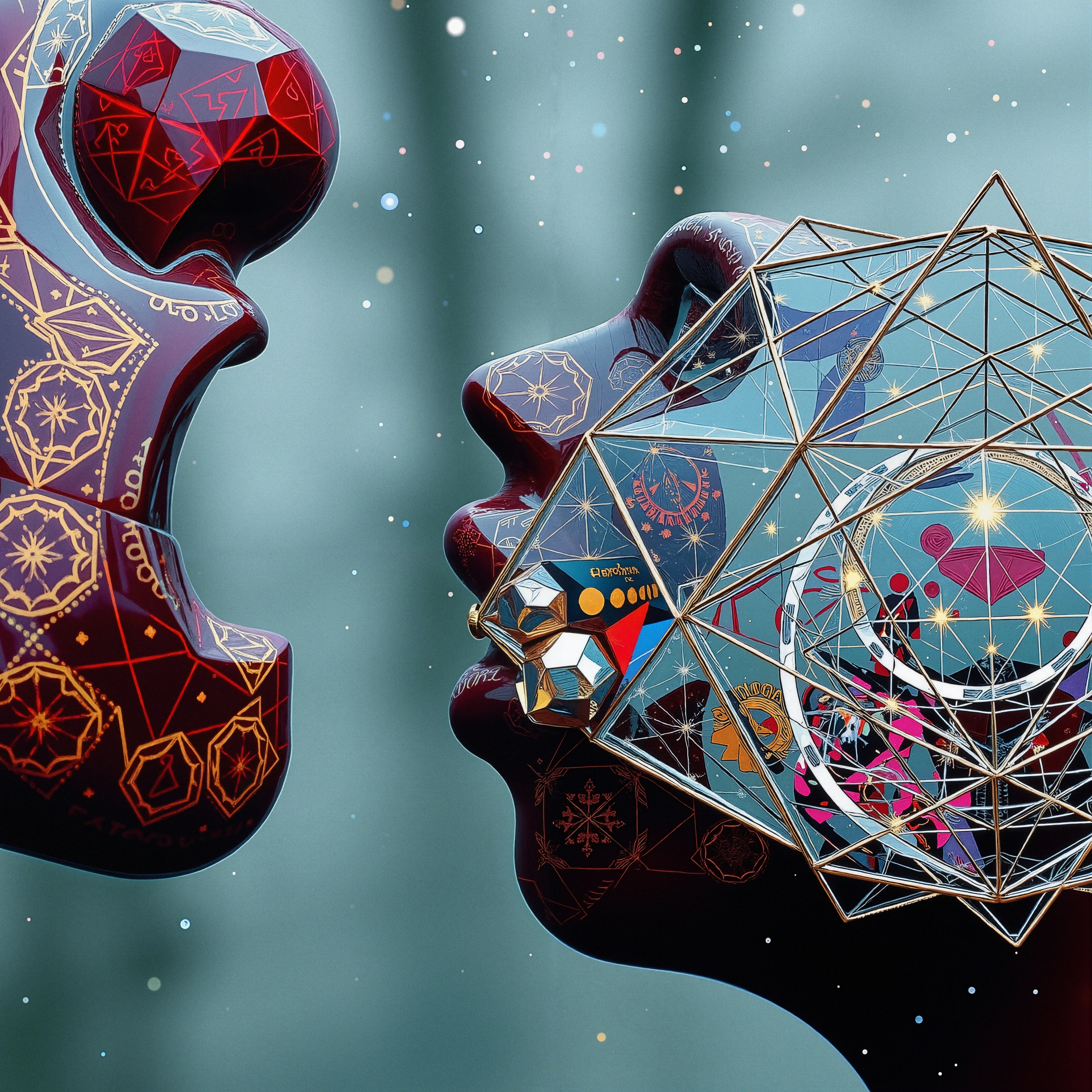 Cosmic Faces in Geometric Harmony