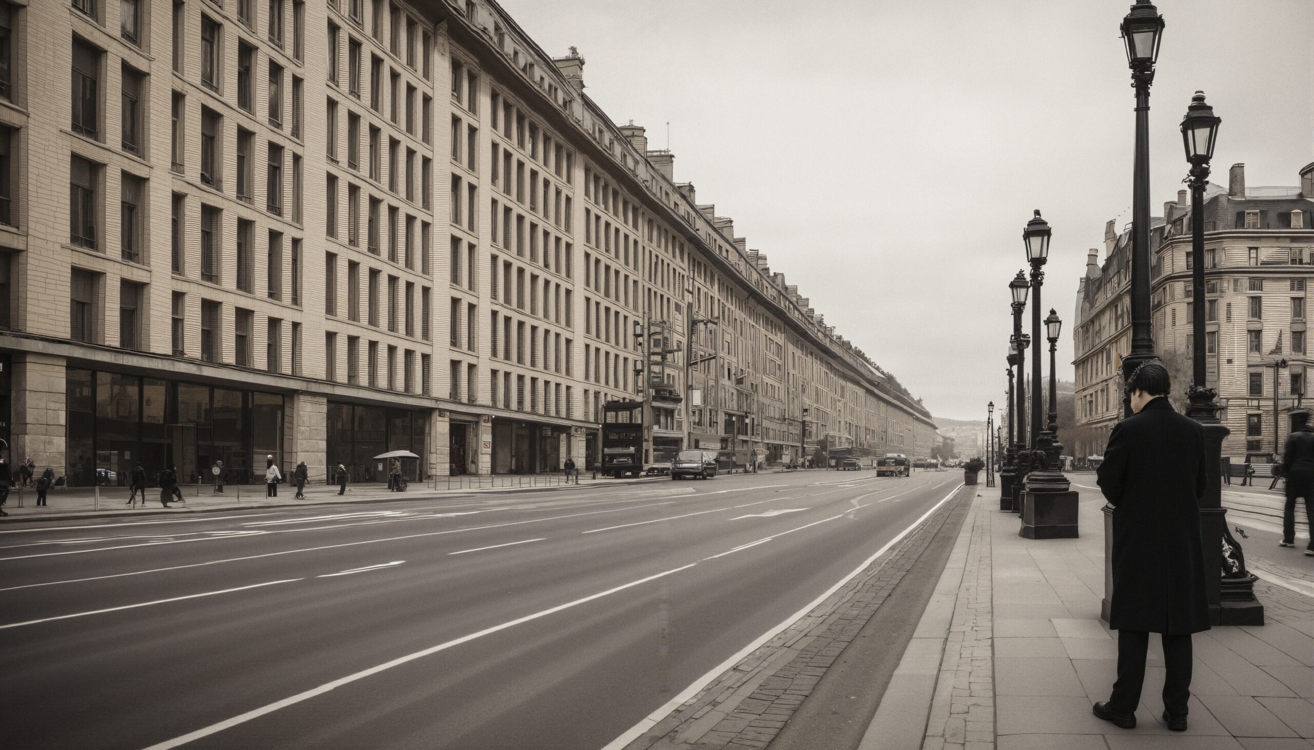 Historic City Street Scene