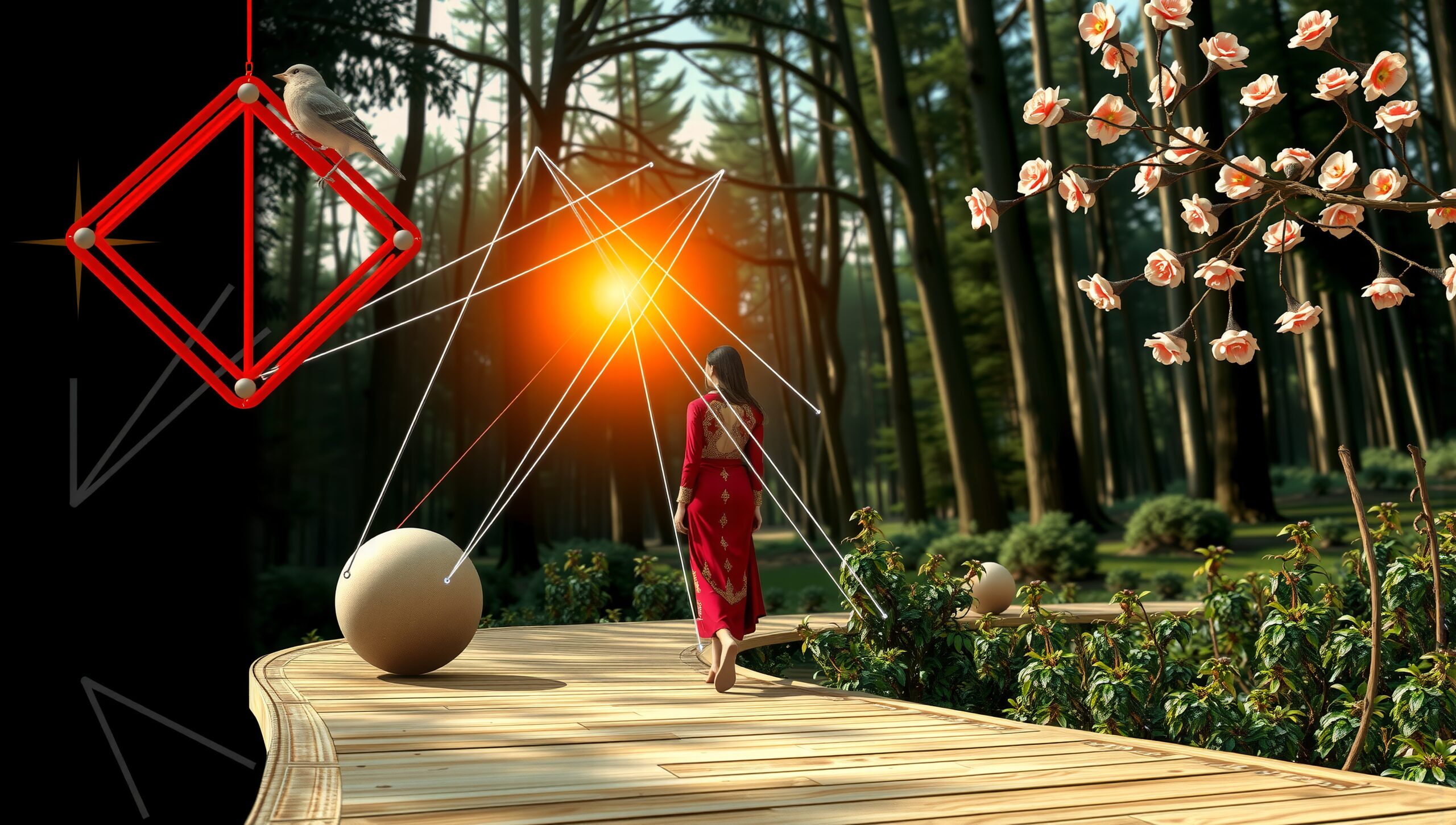 Enigmatic Forest Pathway Scene