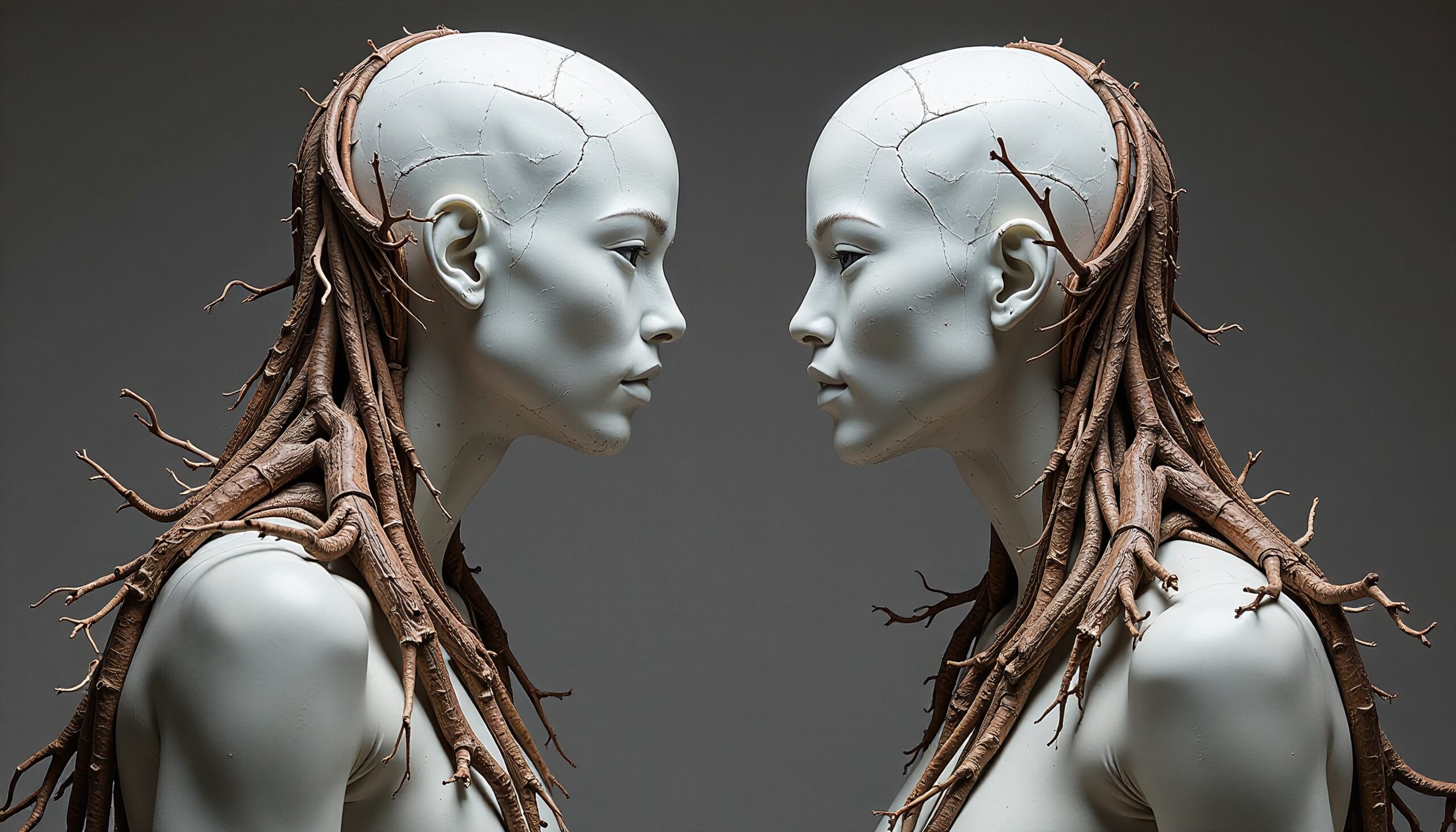 Human Figures with Branching Roots