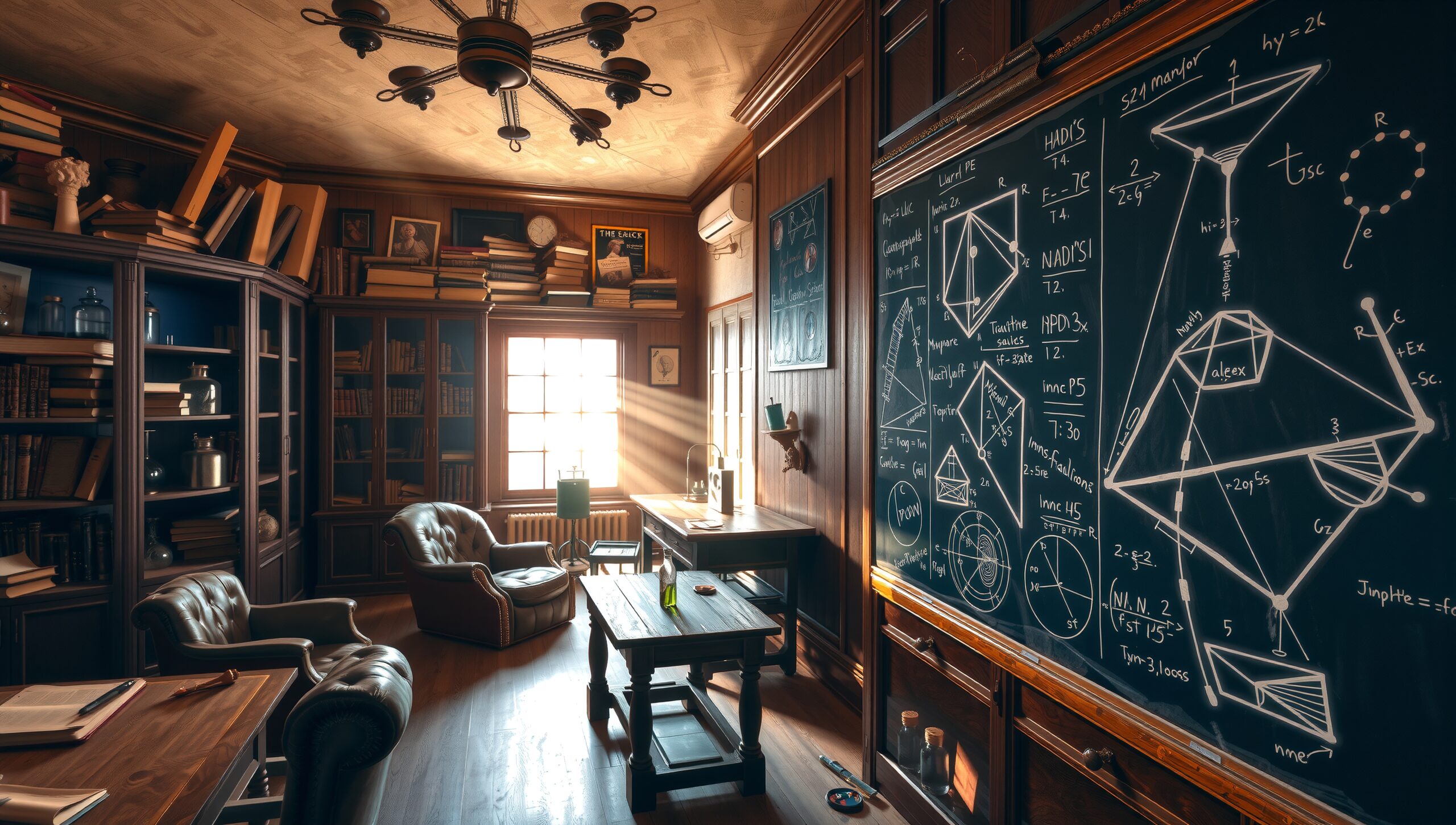 Old-fashioned Academic Study Room
