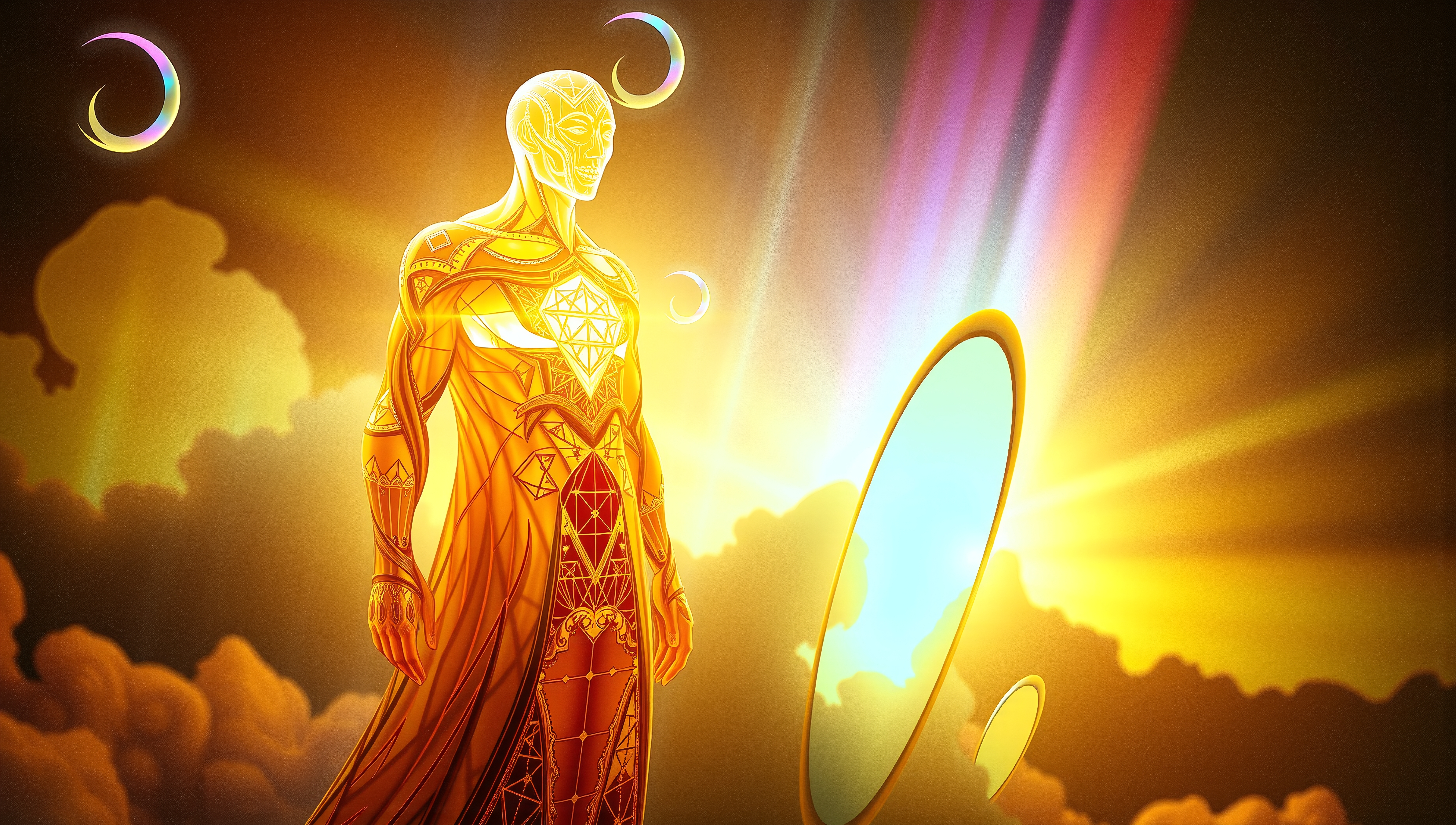 Celestial Being in Radiant Light