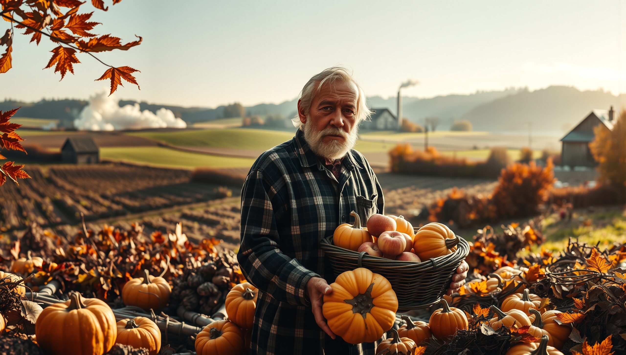 Elderly Farmer’s Autumn Harvest