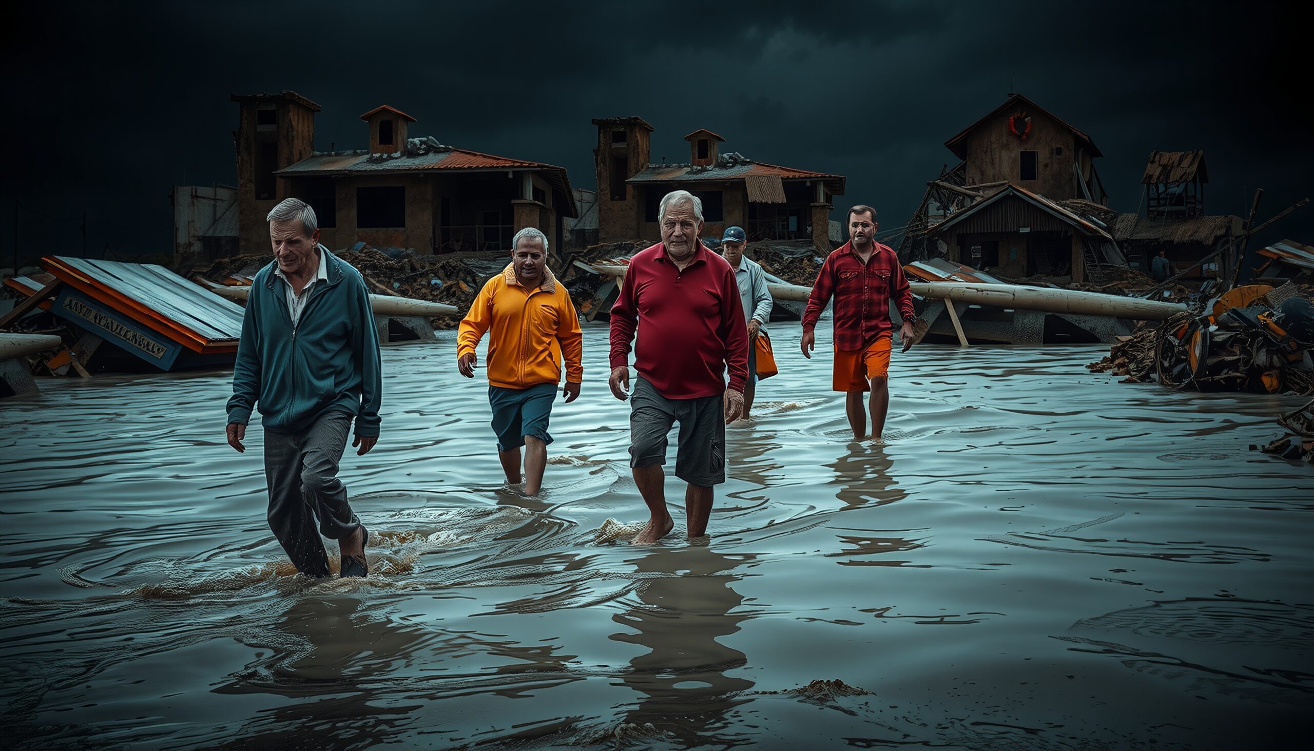 Resilient Journey Through Flooded Remains