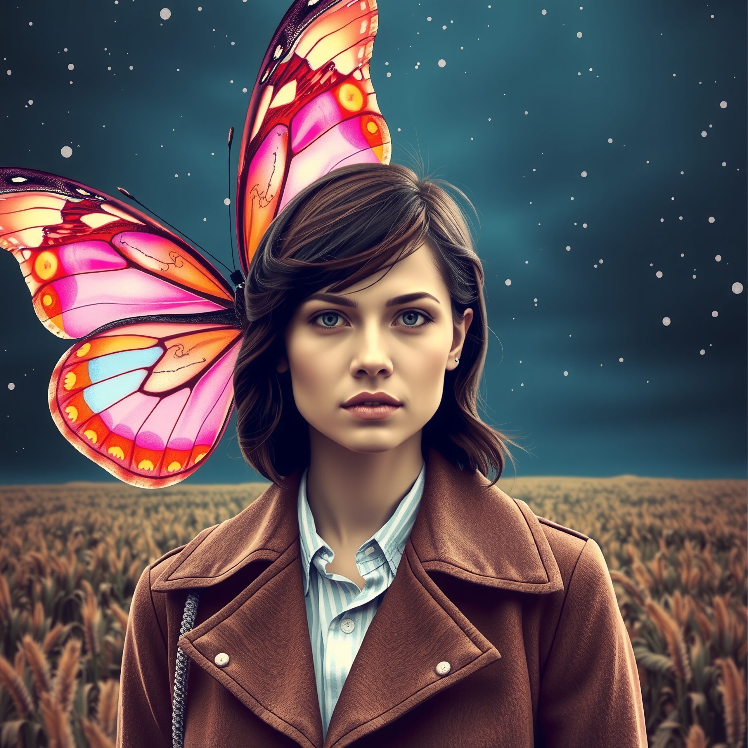 Butterfly Wings in Dreamy Field