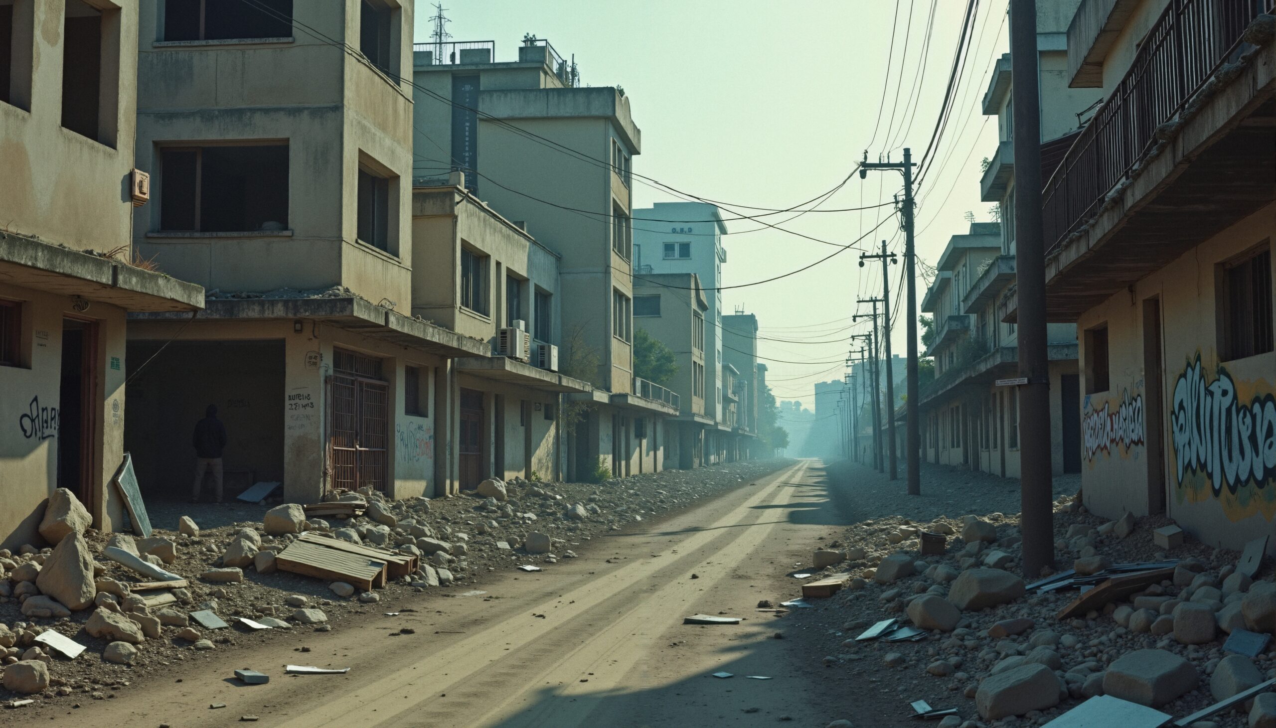 Empty Street Ruins of War