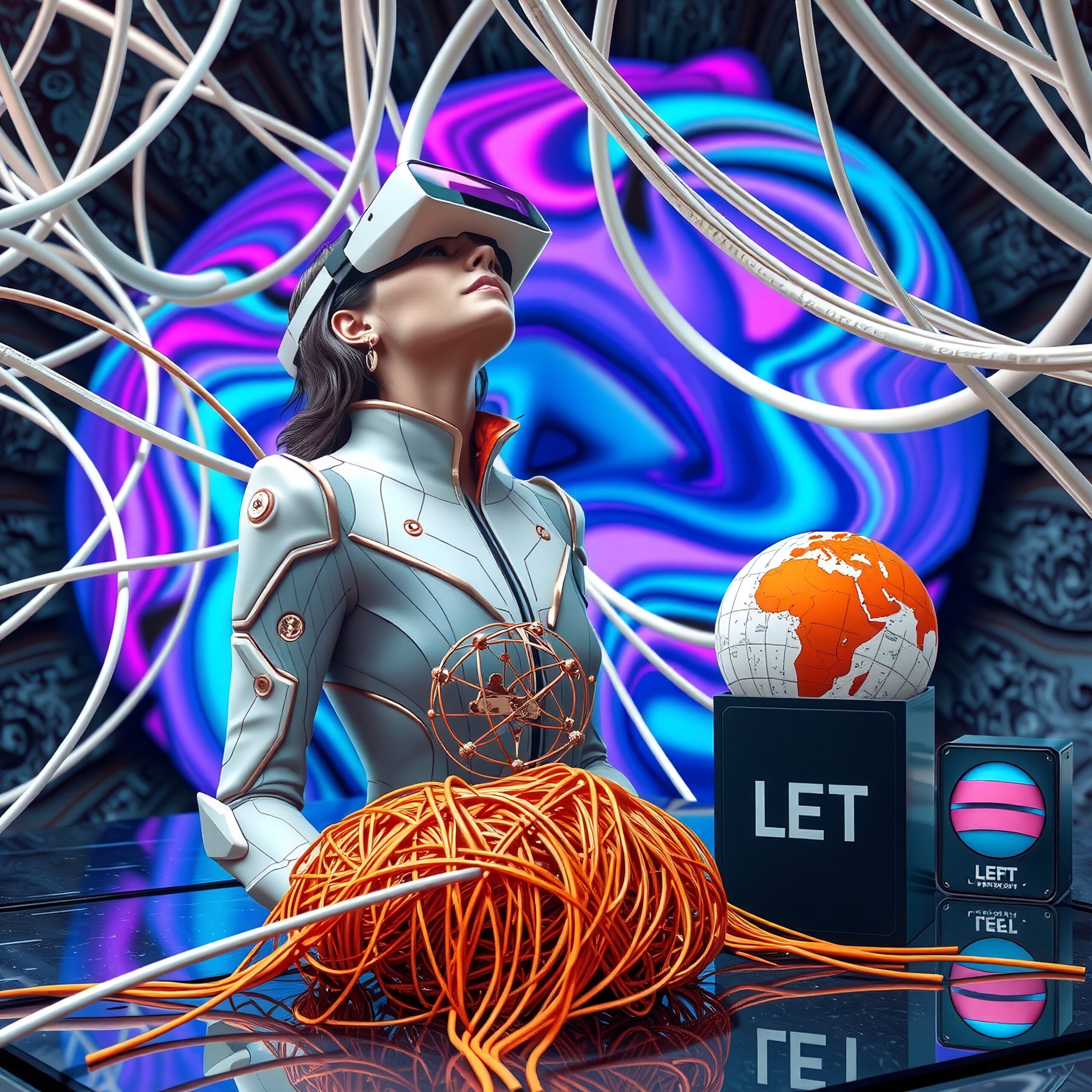 Futuristic Virtual Reality Imagination
